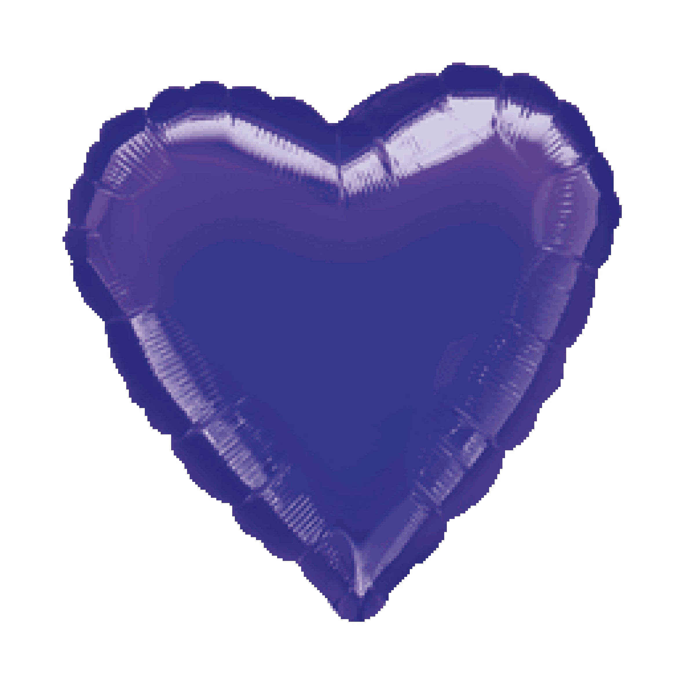 18" 心形鋁膜氣球 - 深紫