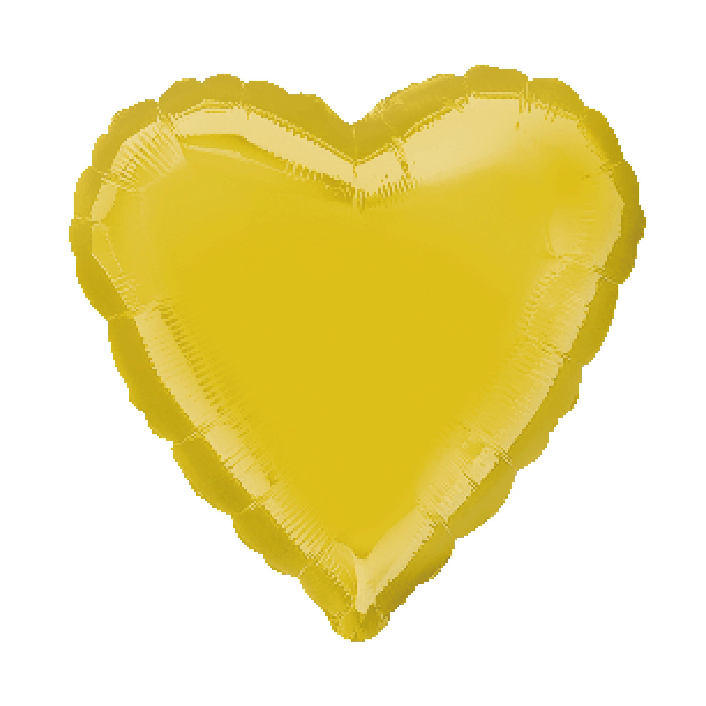 18" 心形鋁膜氣球 - 金色