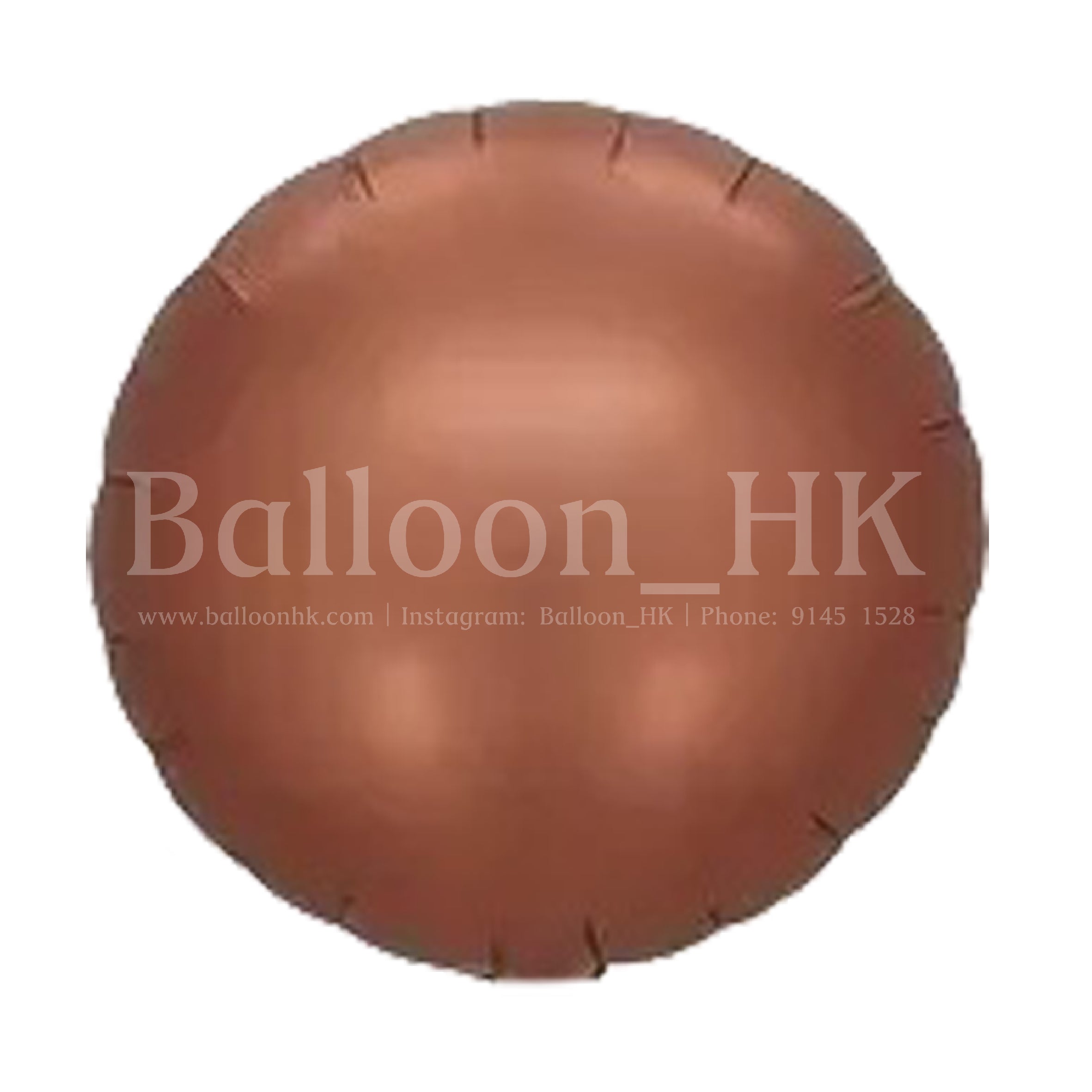 圓形氣球 |焦糖色氣球|錫紙氣球| BalloonHK