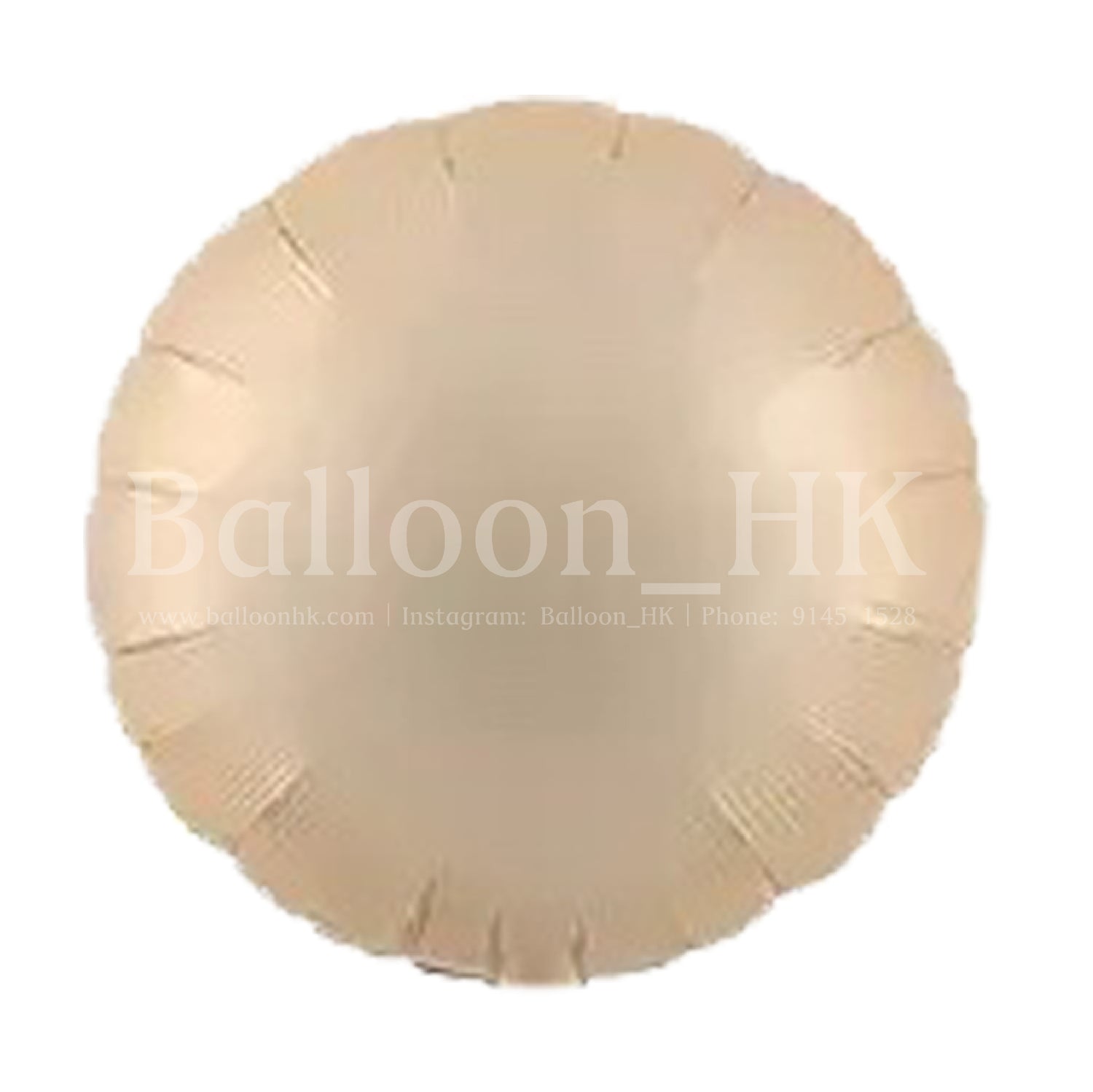 圓形氣球 |奶茶色氣球|錫紙氣球| BalloonHK