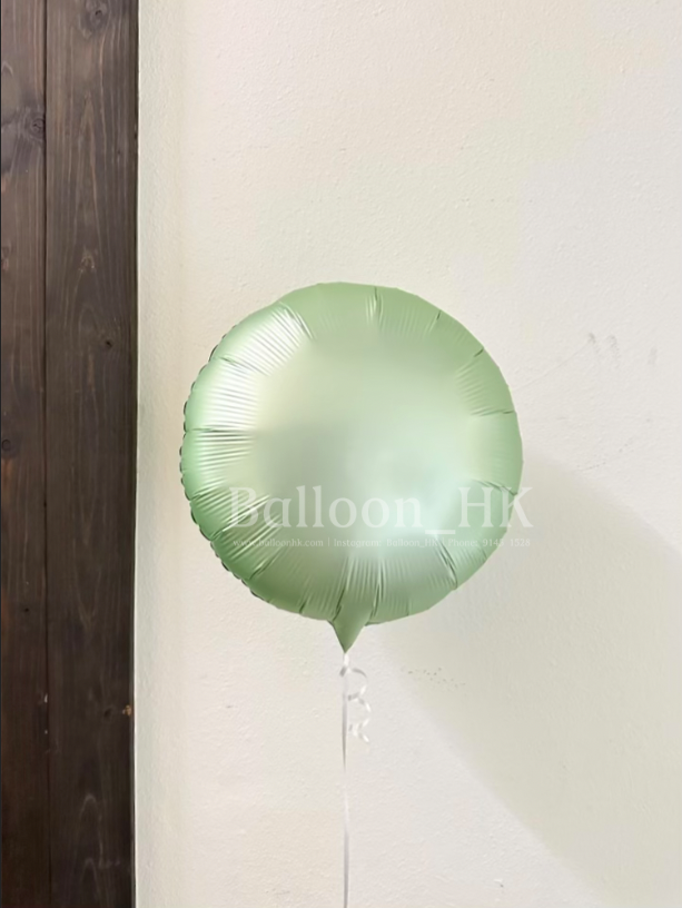 圓形氣球 |青瓷綠氣球|錫紙氣球| Balloon HK
