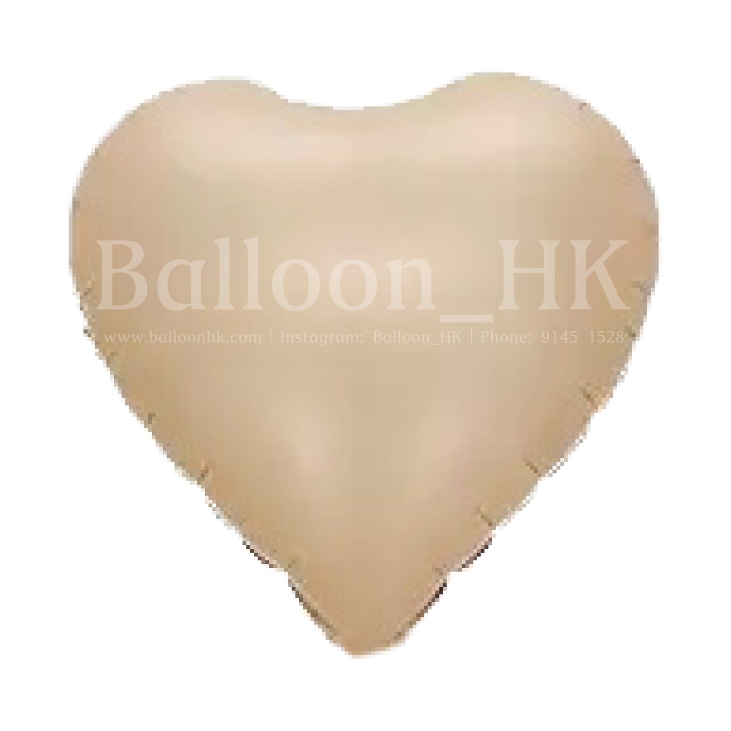心形氣球 |奶茶色氣球|錫紙氣球| BalloonHK