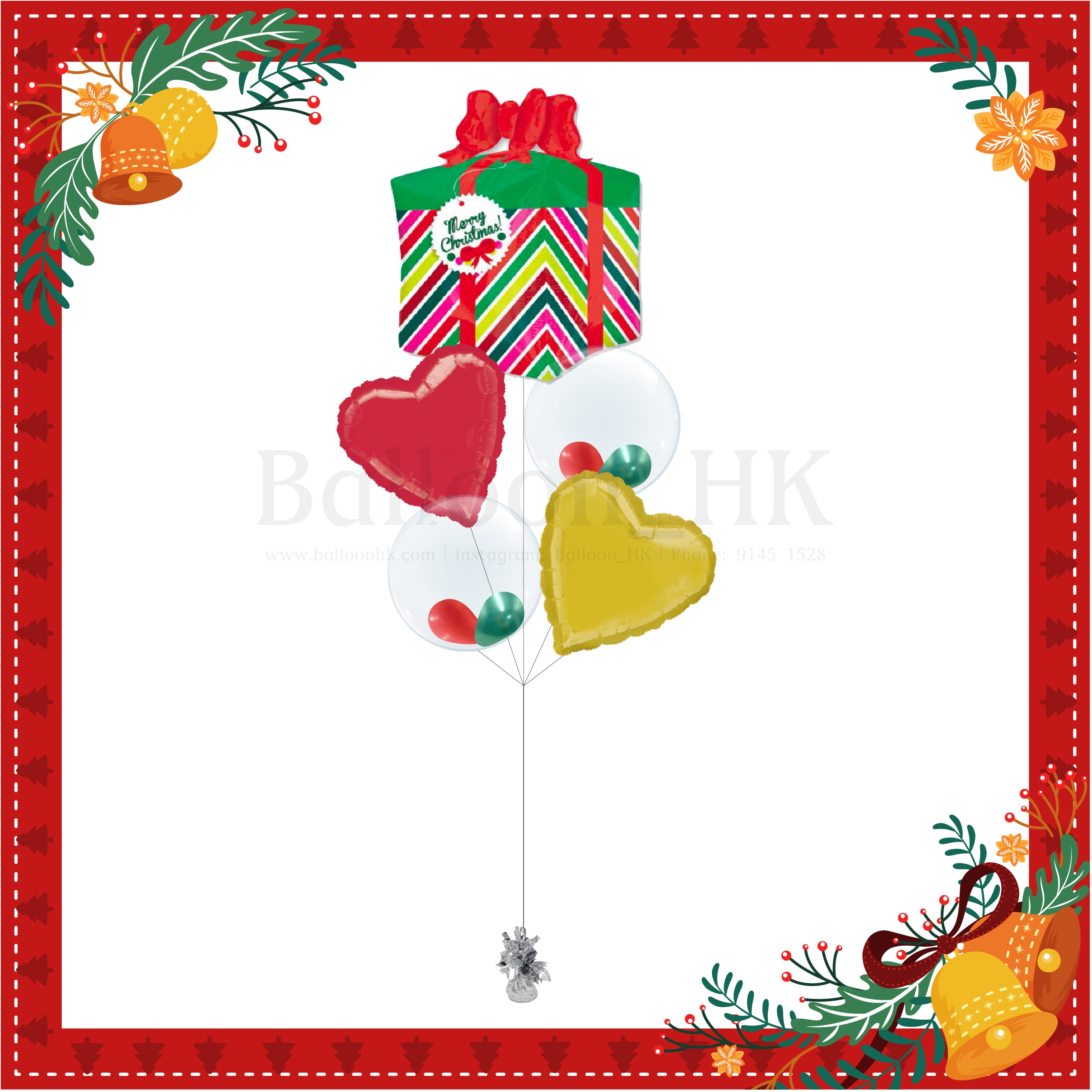 聖誕氣球束 12