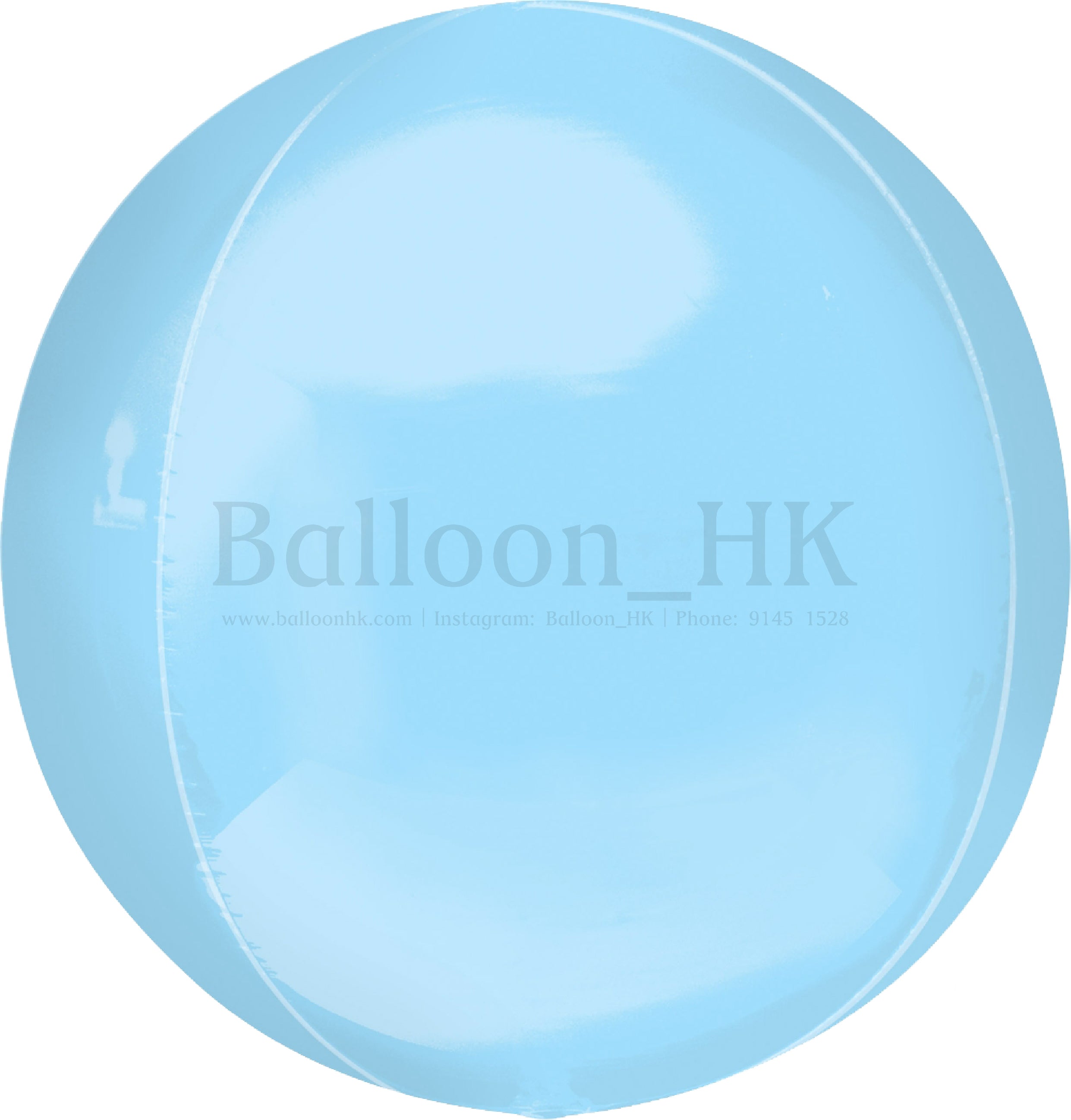球狀氣球 |淺藍色氣球|氣球| BalloonHK