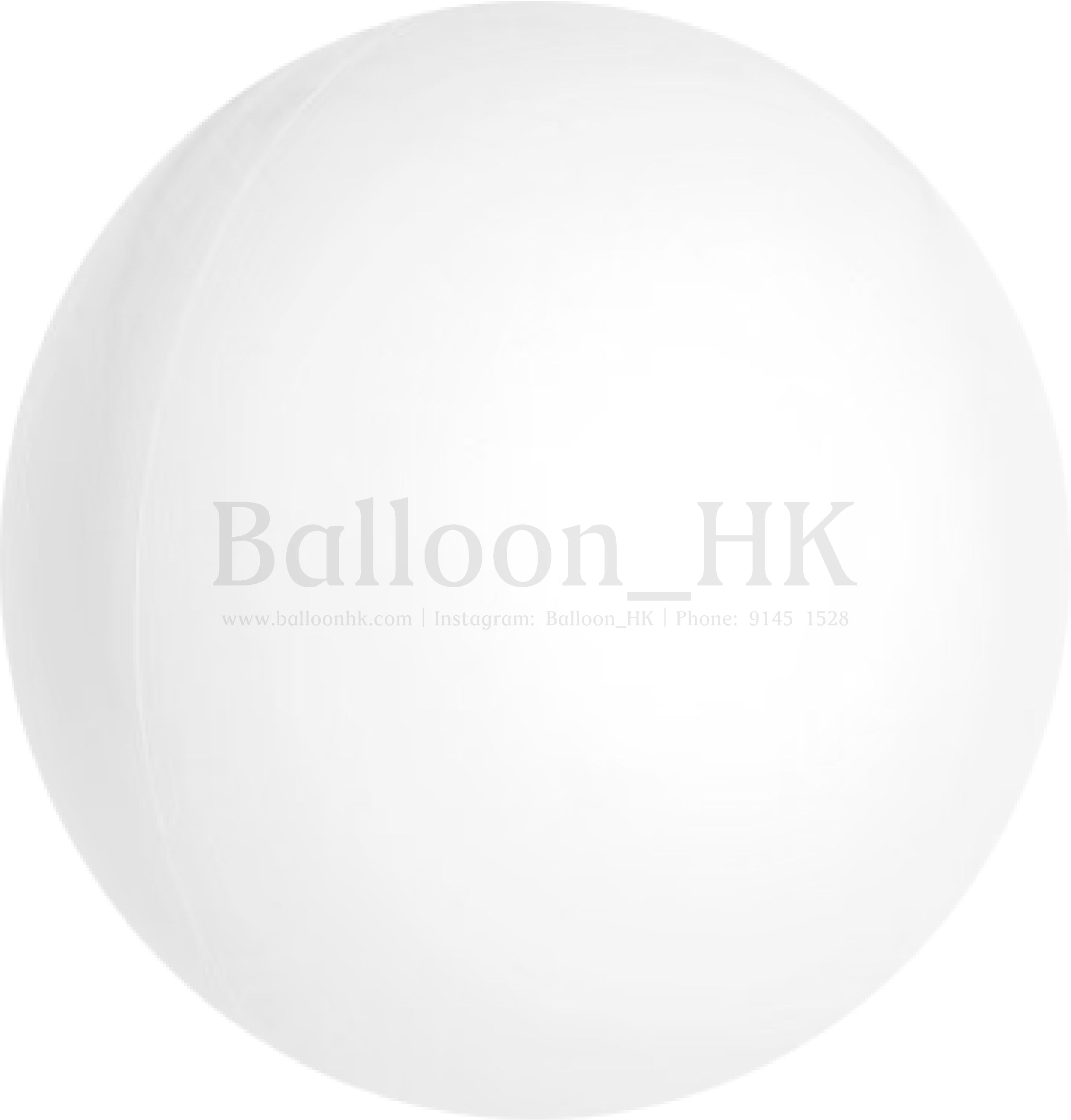 球狀氣球 |白色氣球|氣球| BalloonHK