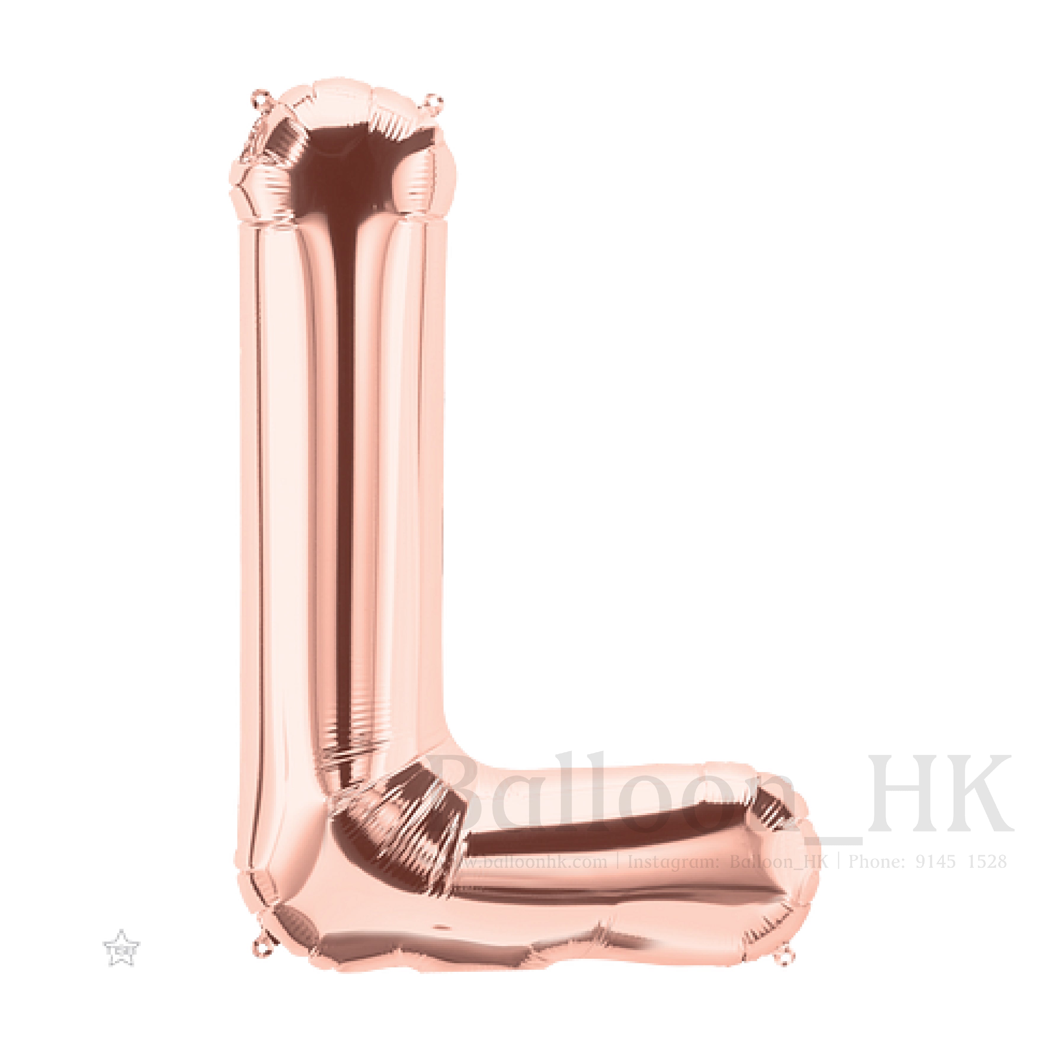 14" 玫瑰金色英文字母