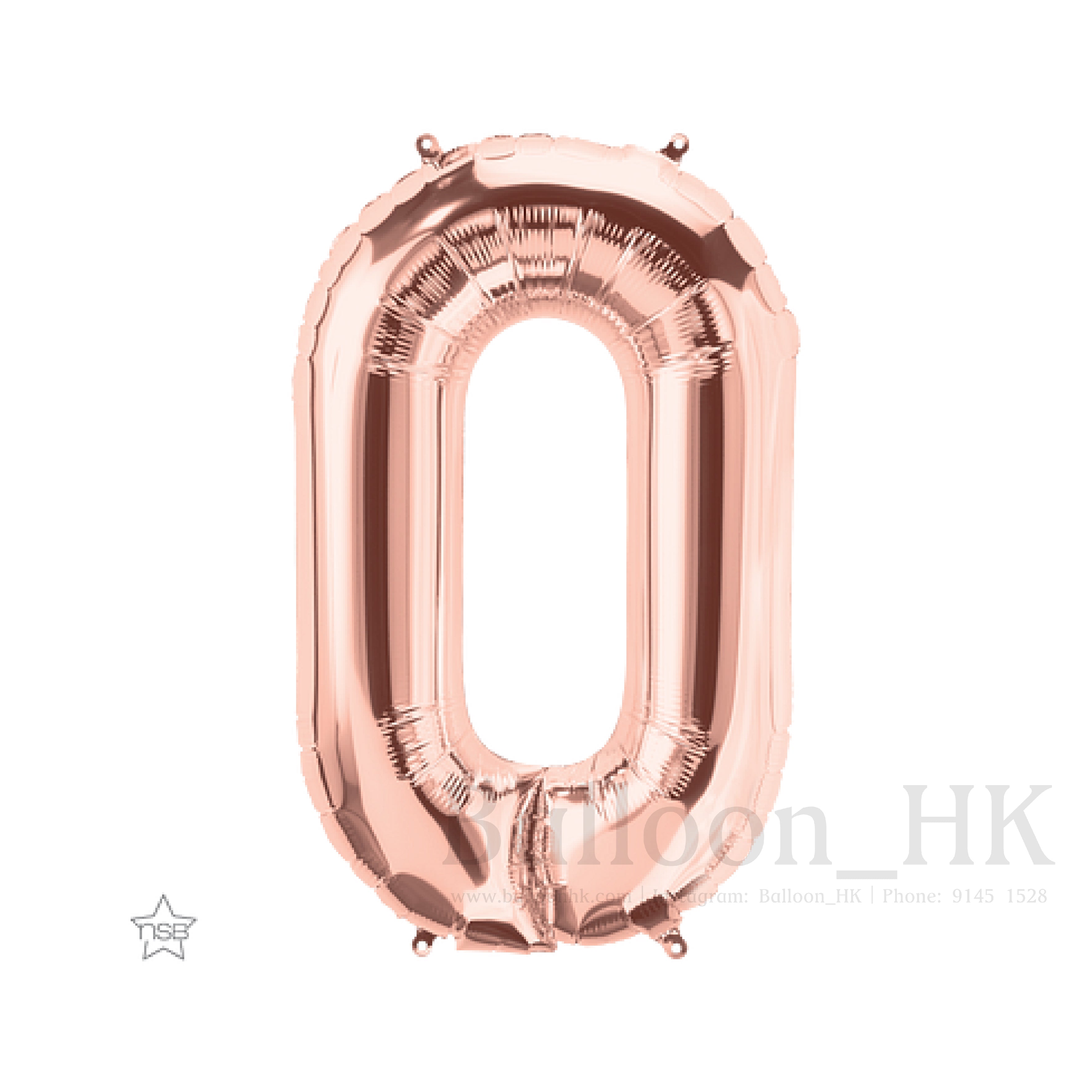 14" 玫瑰金色英文字母