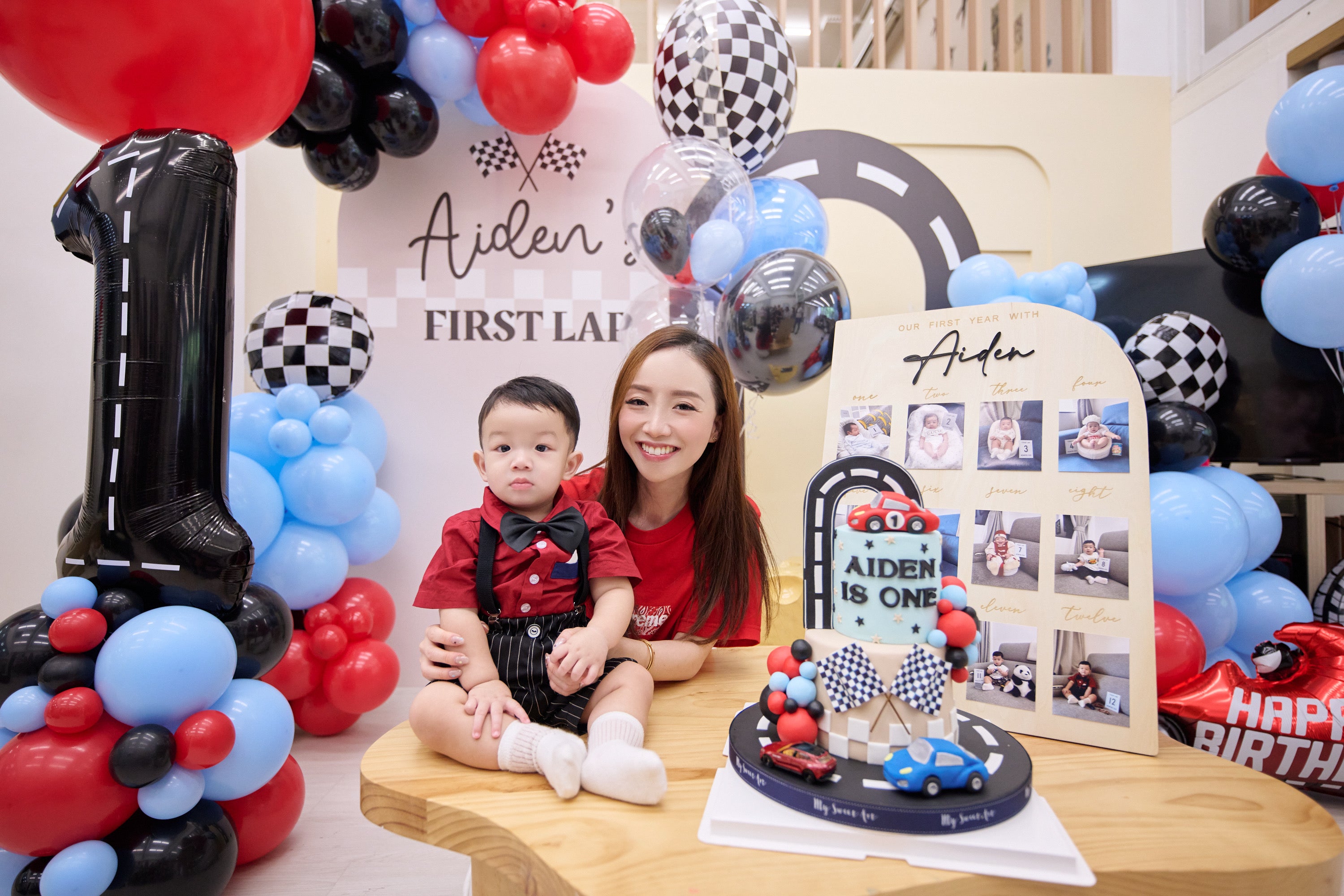 1歲生日|車車主題|生日佈置|BALLOONHK 氣球專門店