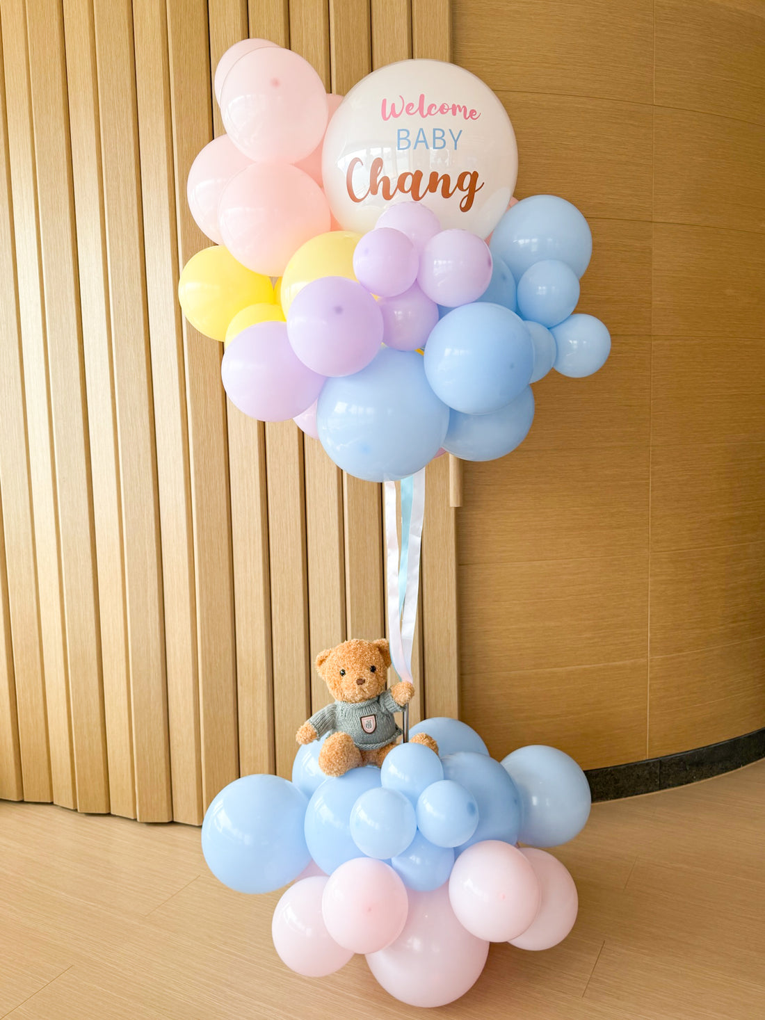 氣球座 | Welcome Baby 氣球 | Baby Shower | Gender Reveal Party | 小熊氣球 | BALLOONHK 氣球專門店