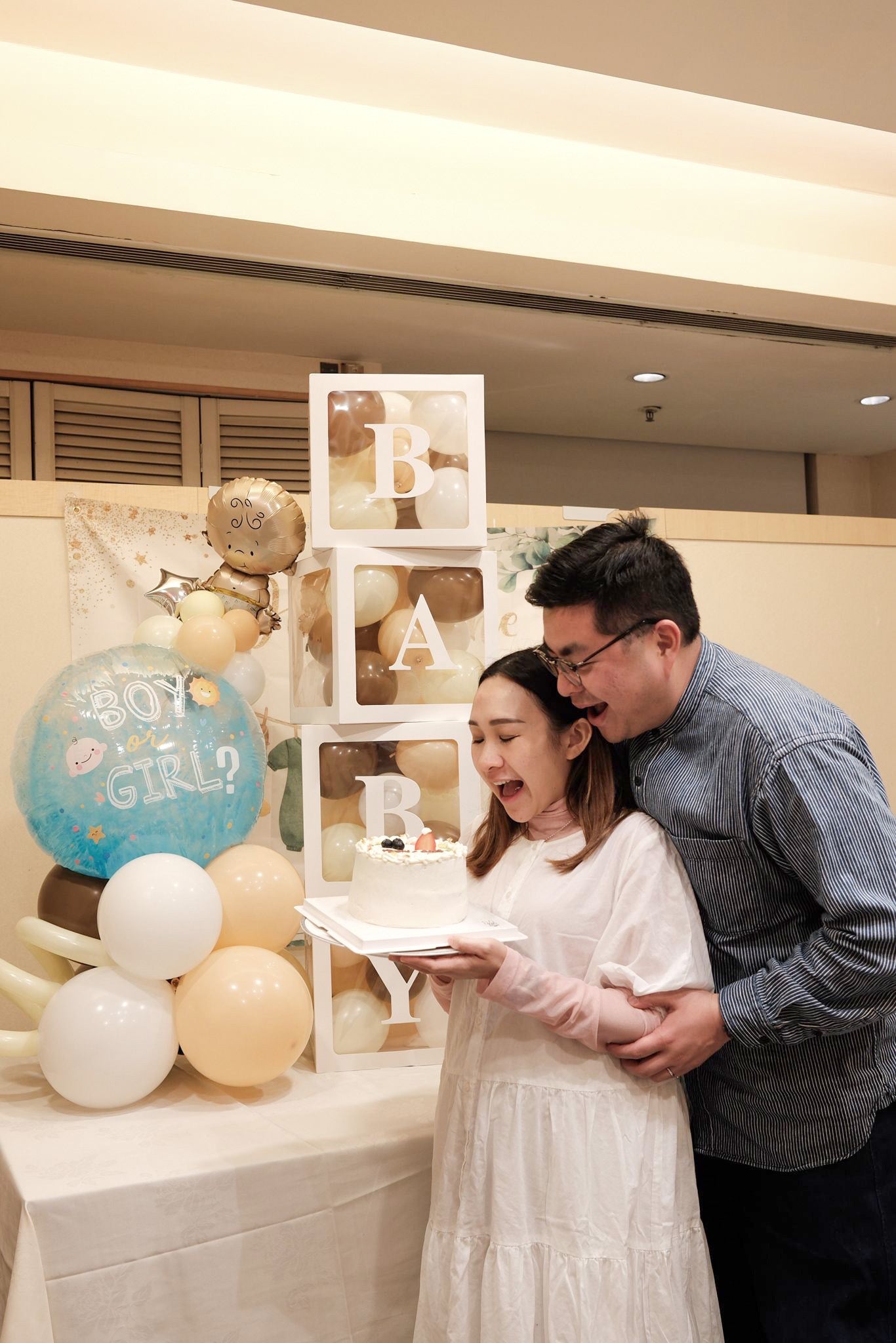 水晶 Baby Gender Reveal Package 1 - 啡色款