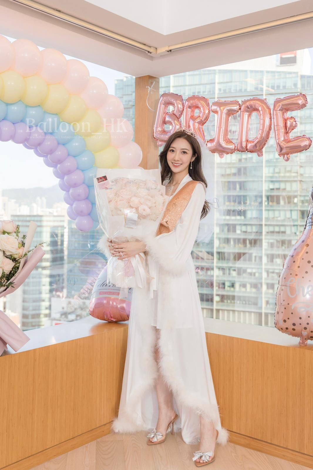 婚前派對氣球|bridal shower佈置|bridal shower氣球| Balloon HK