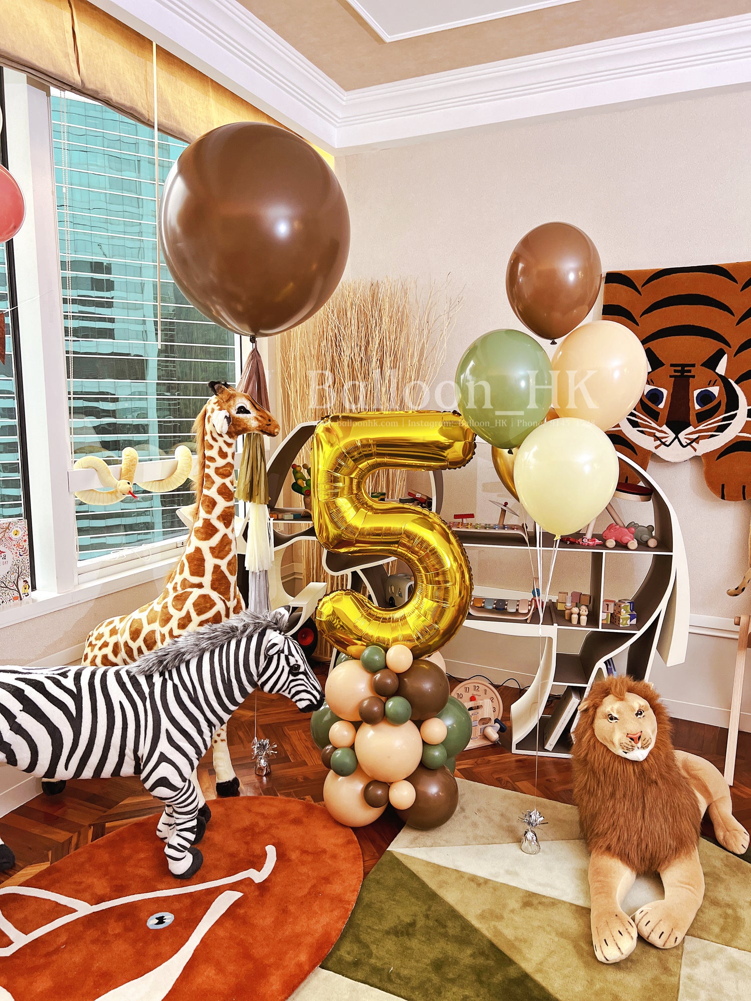 數字氣球底座|生日佈置氣球|兒童派對氣球|BalloonHK