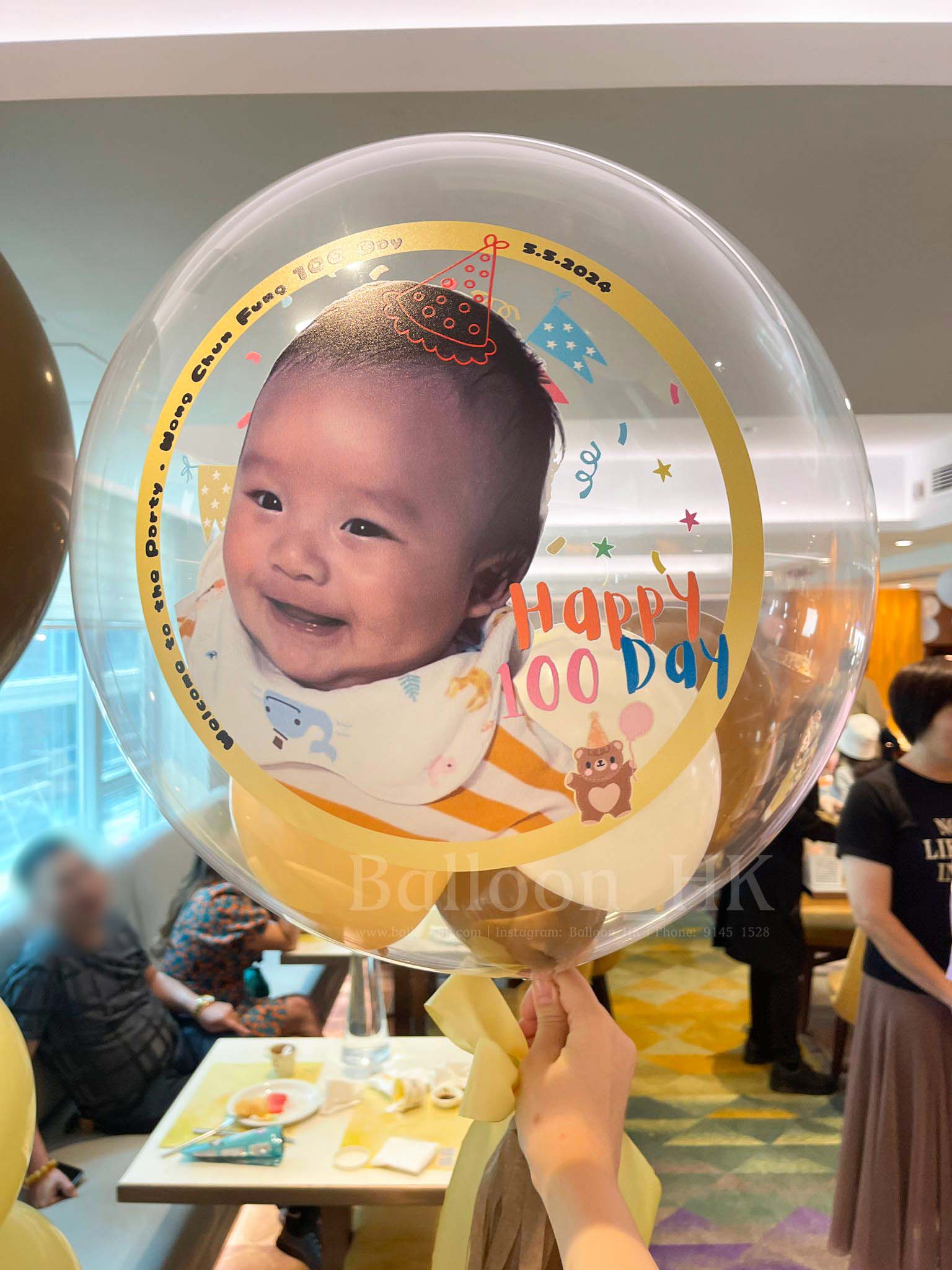 水晶波中波|相片氣球|百日宴氣球| BALLOON HK 氣球專門店