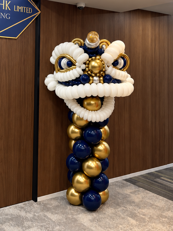 香港醒獅氣球「獅展宏圖」開張・開幕佈置