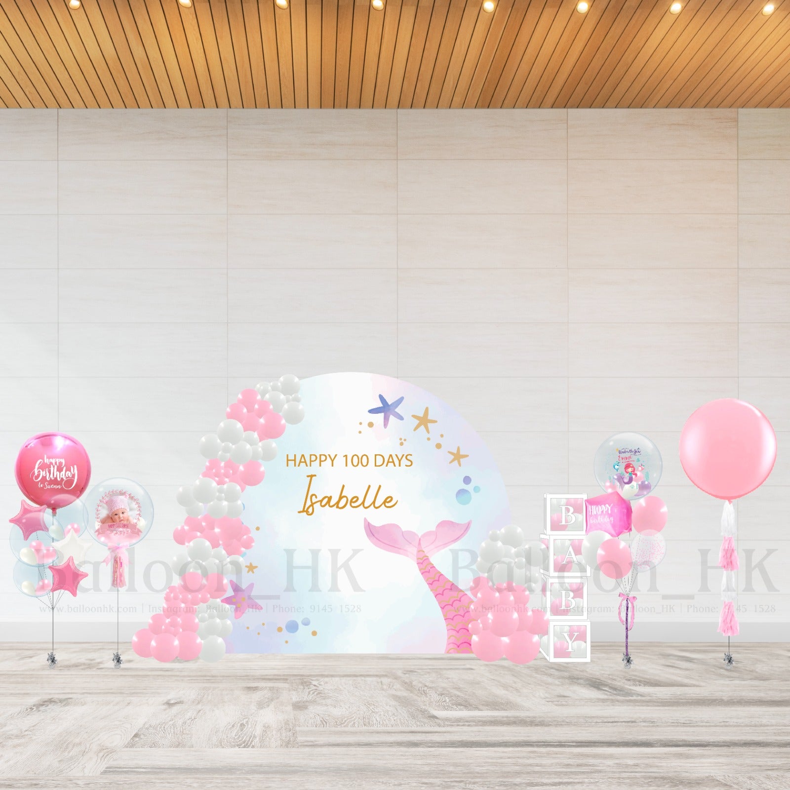 Foamboard_Balloon_Garland_Mermaid2 | 氣球鏈|氣球花環