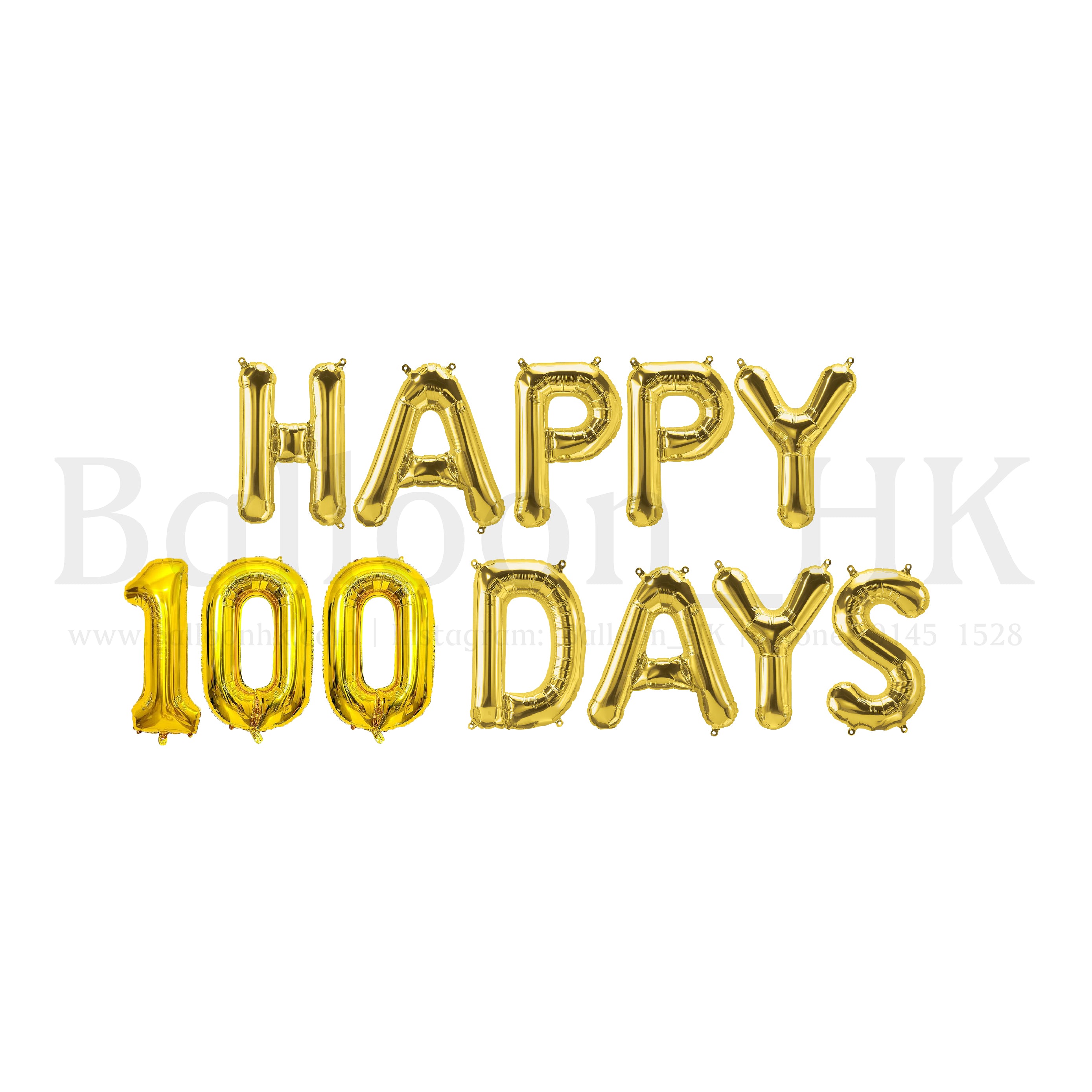 14” 英文字母及數字氣球 - HAPPY 100 DAYS