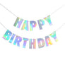 A003 - Happy Birthday Banner - 鐳射色