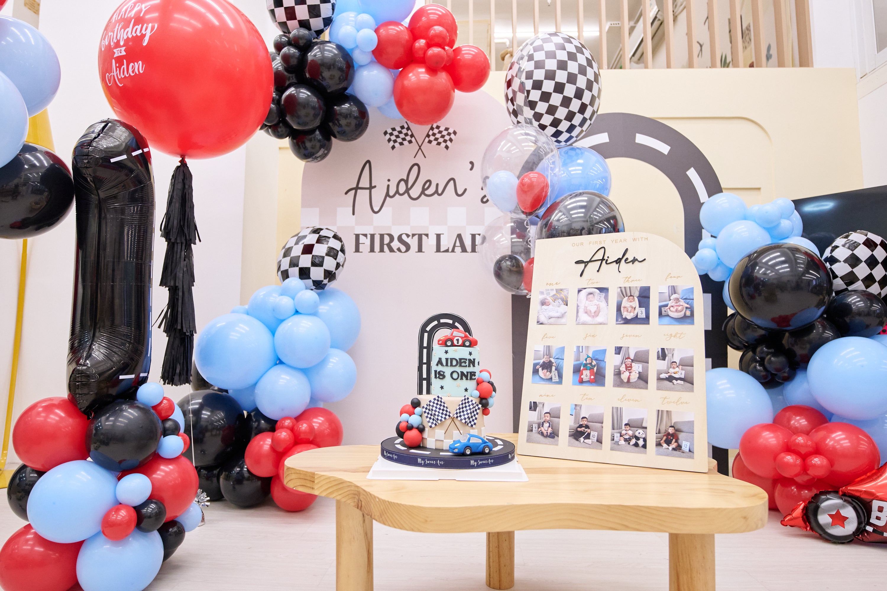 Aiden 1st Birthday|車車主題|生日會氣球佈置
