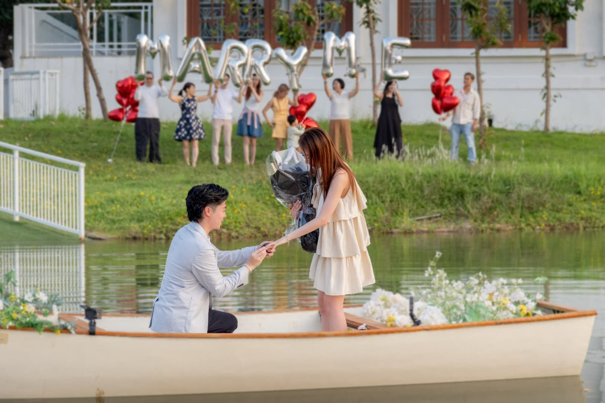 【戶外求婚】紅心鋁膜空飄氣球|MARRY ME 銀色大字母