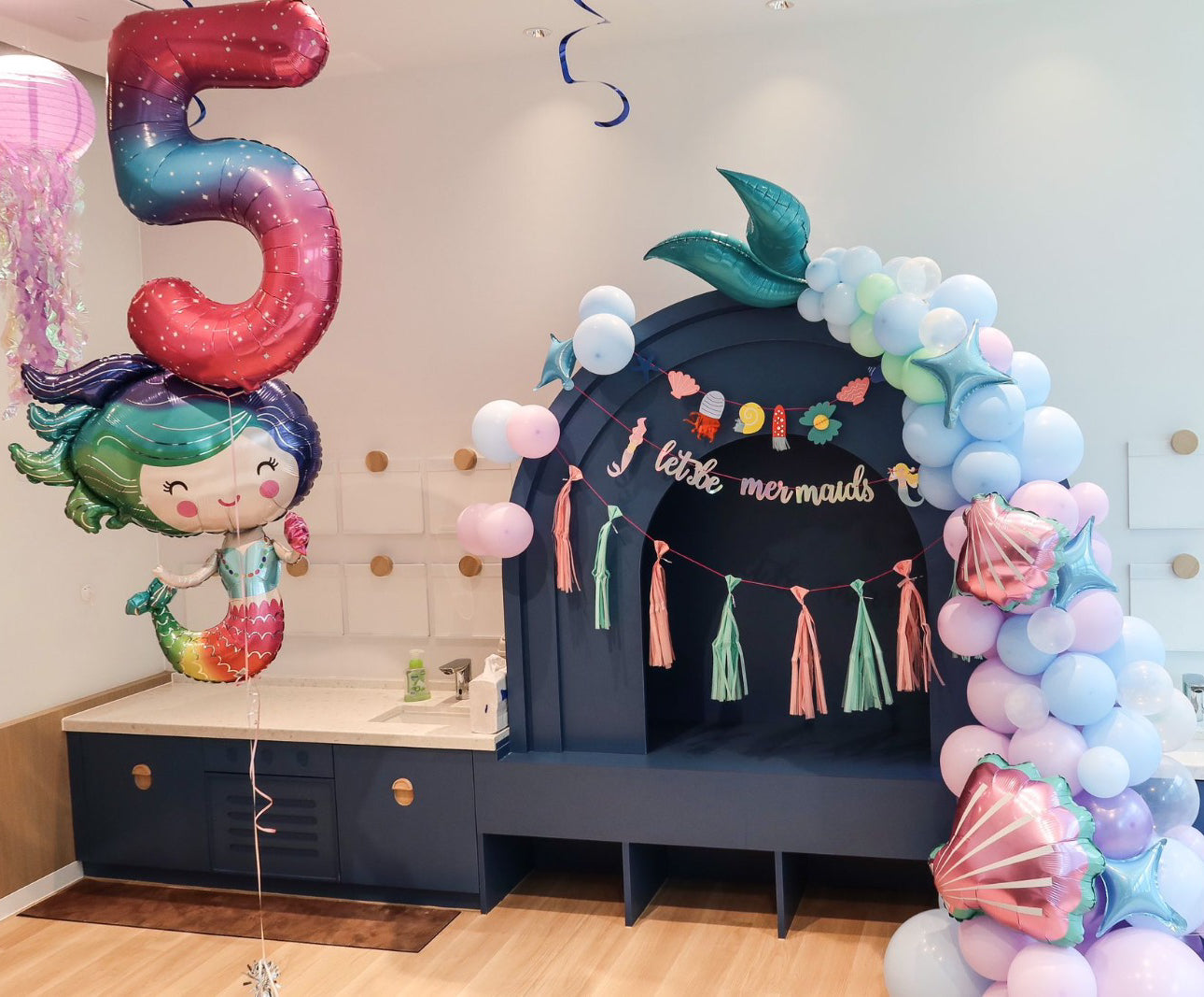 美人魚氣球花環 2