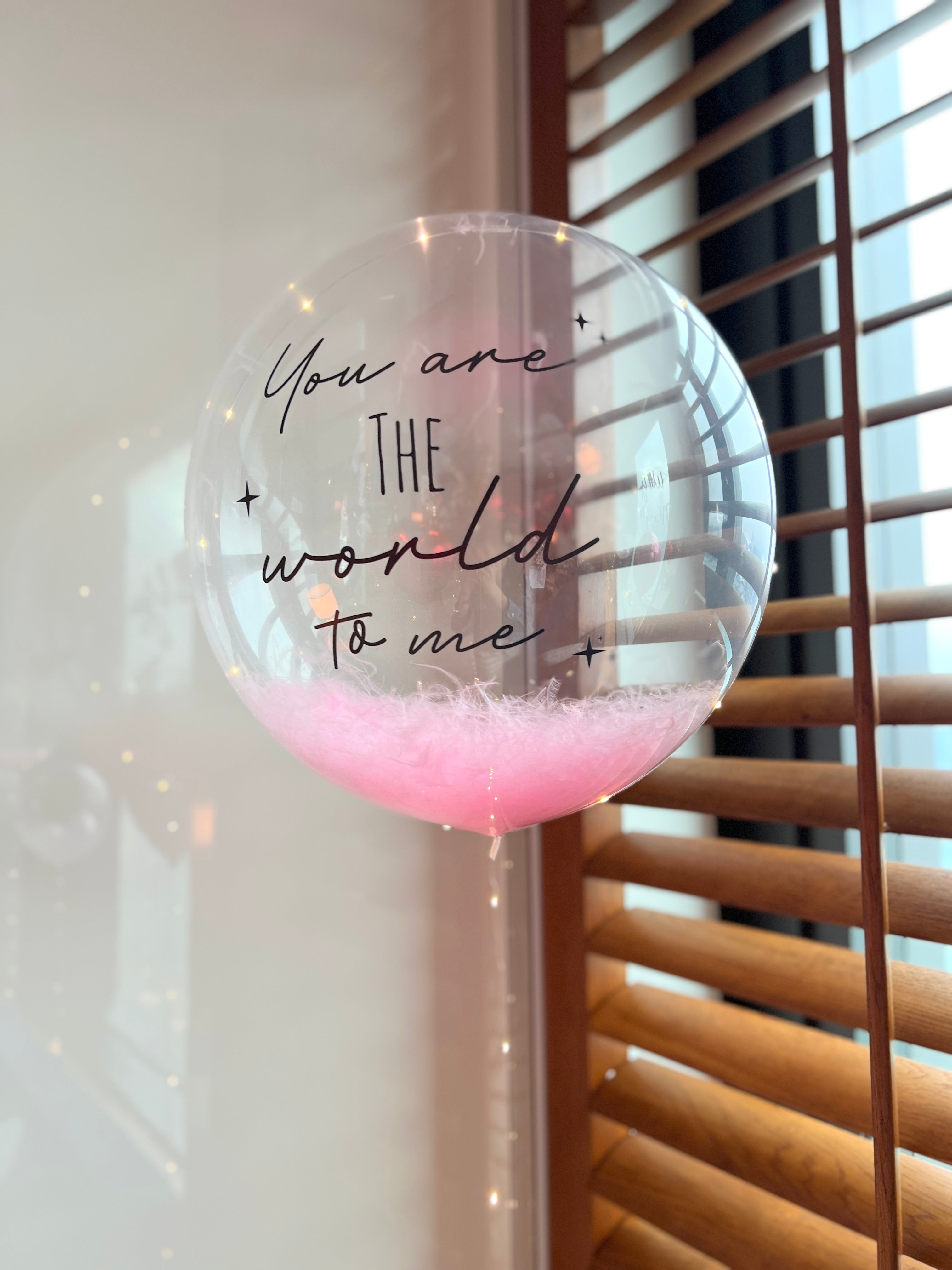 【LED發光】客製化日本水晶氣球|You are the world to me|求婚 紀念日