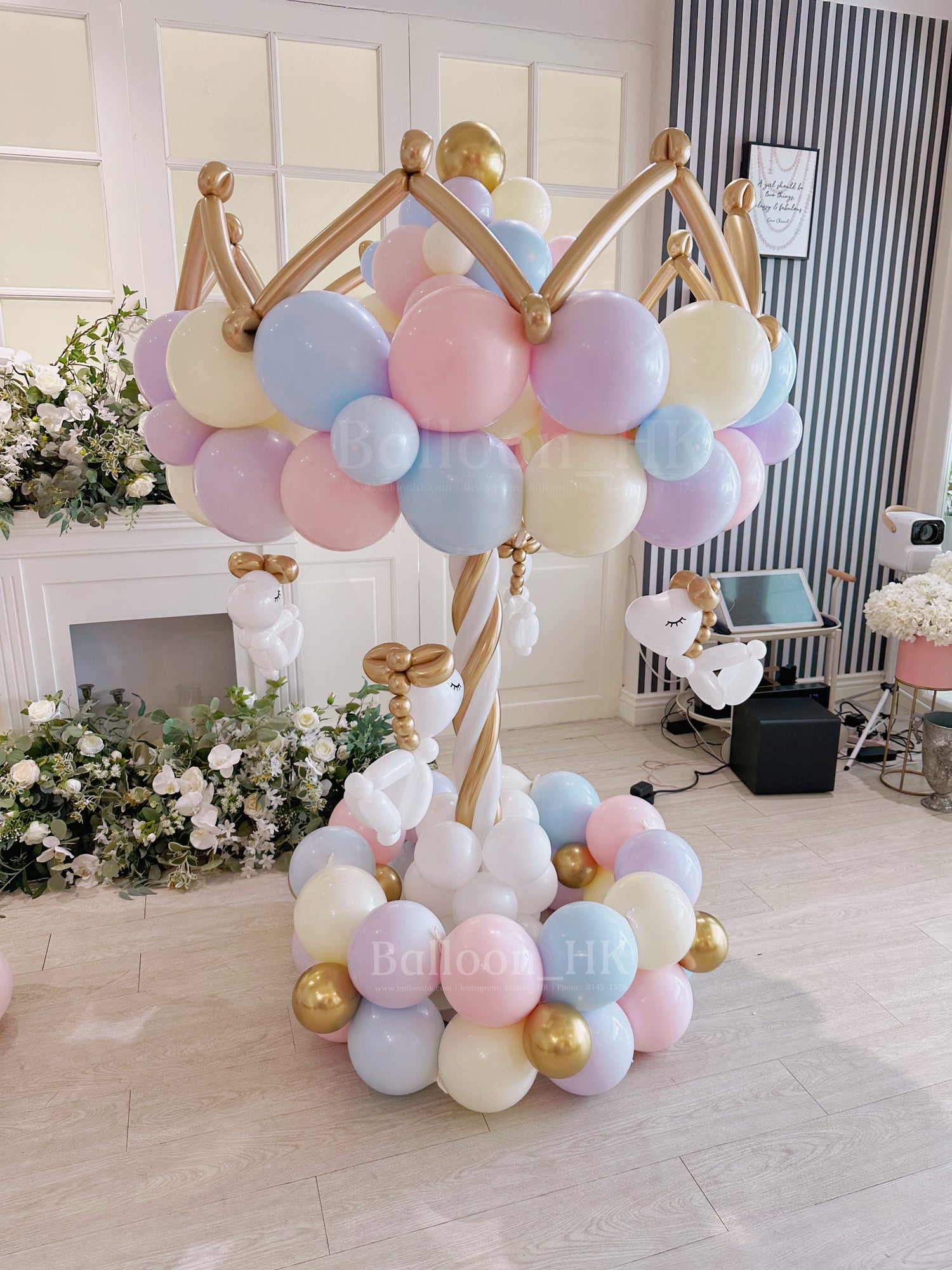 旋轉木馬|兒童派對氣球|公主城堡氣球|BalloonHK