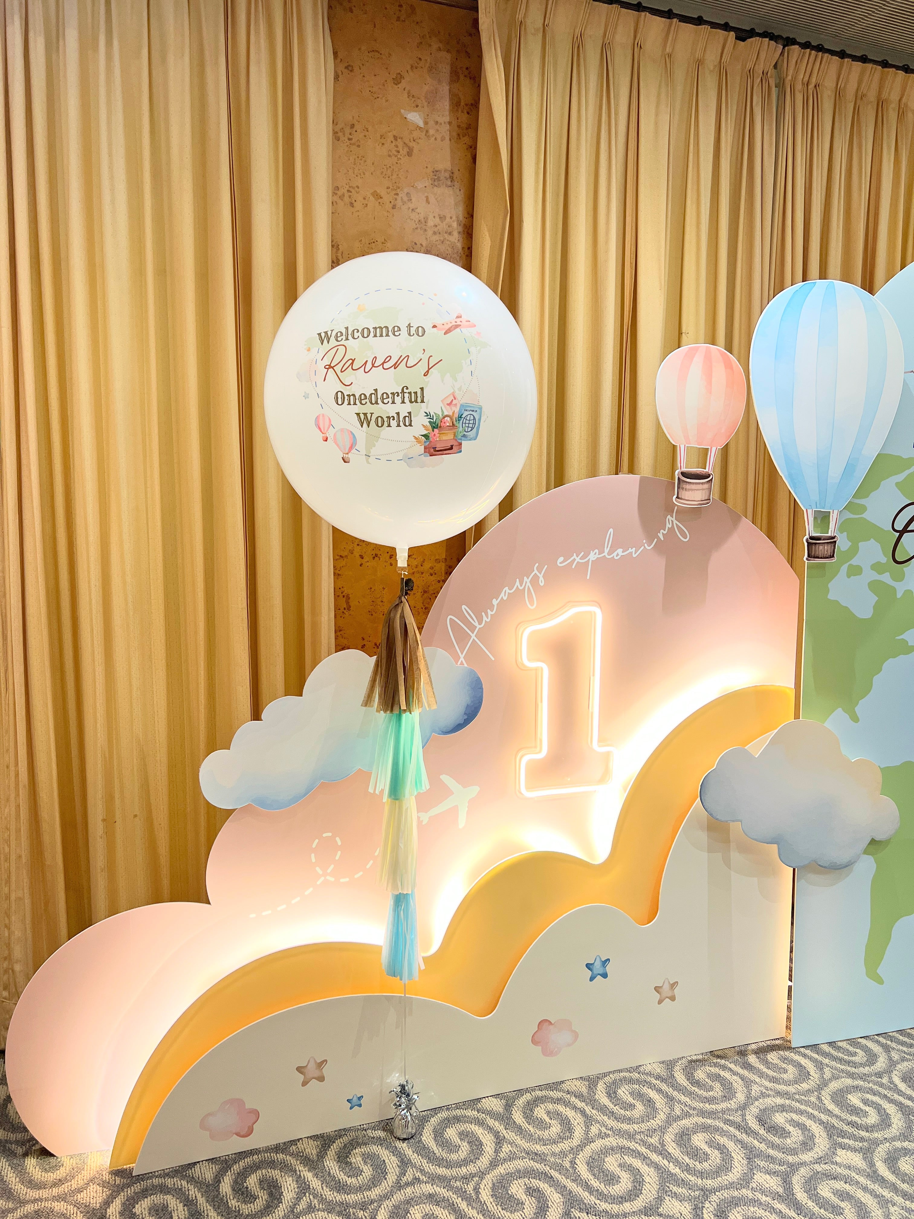 1歲生日|生日氣球|生日佈置|BALLOONHK 氣球專門店