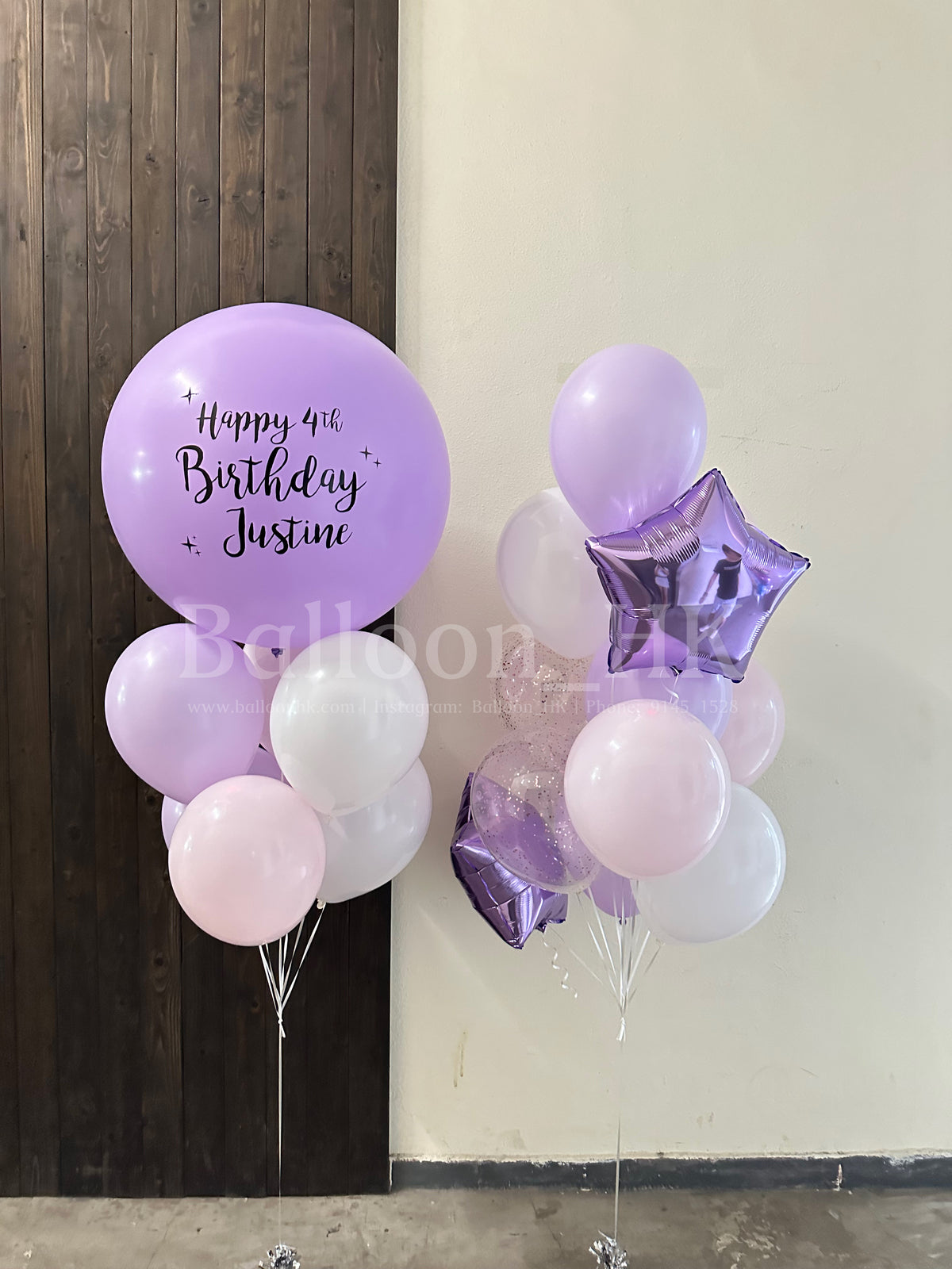 柔和粉白生日氣球|寶寶週歲|居家派對