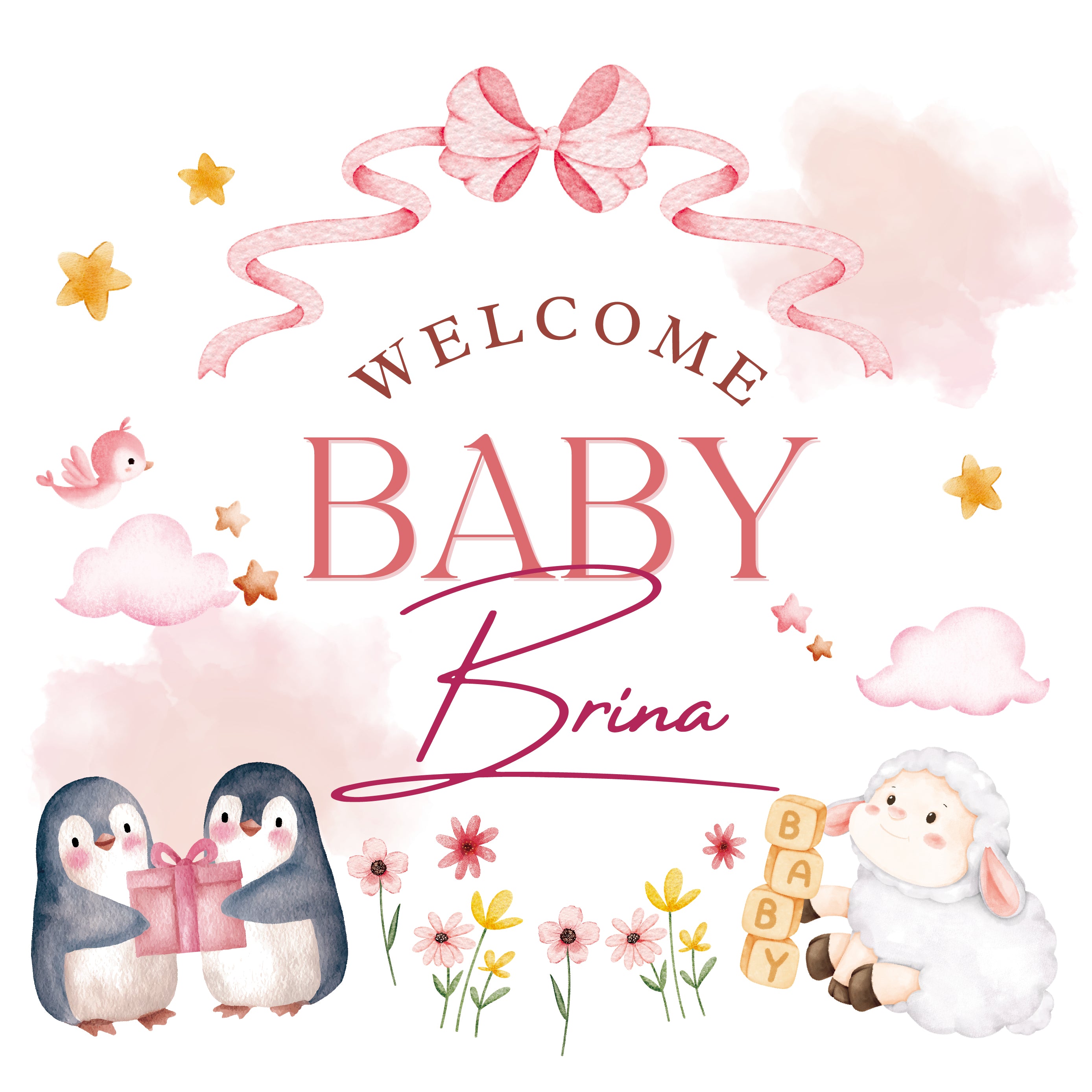Welcome-Baby-Template-04-Pink-Penguin-Sheep-Brina