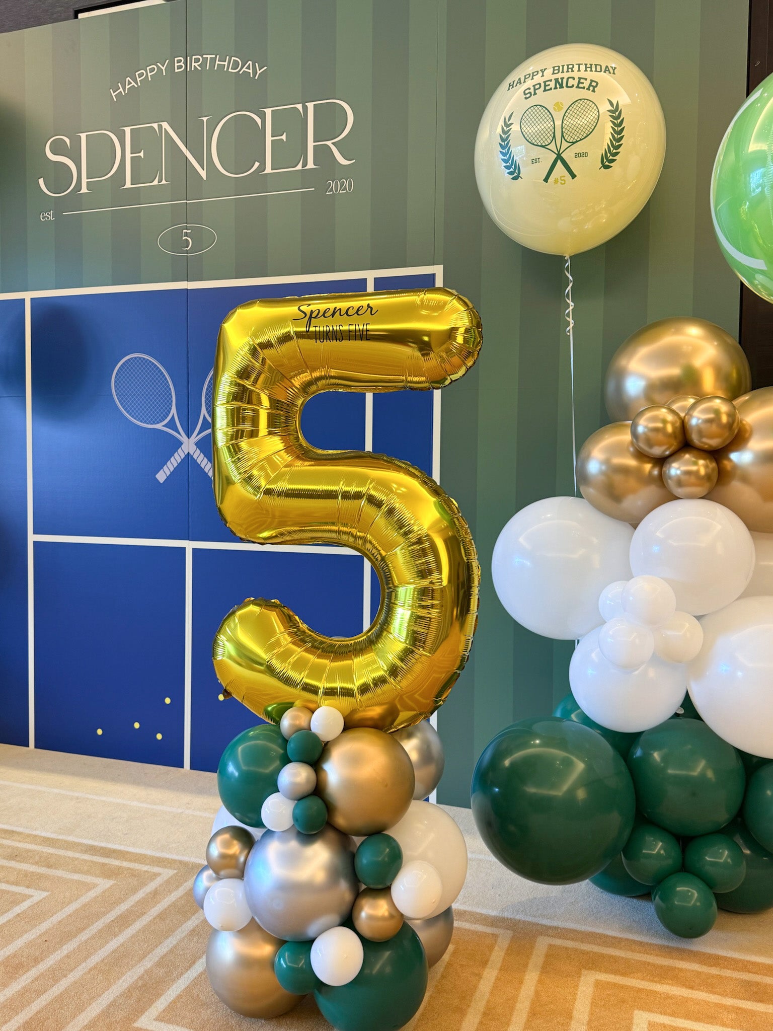 網球氣球 | tennis | 數字氣球 | 氣球座 | 兒童派對 | BALLOONHK 氣球專門店