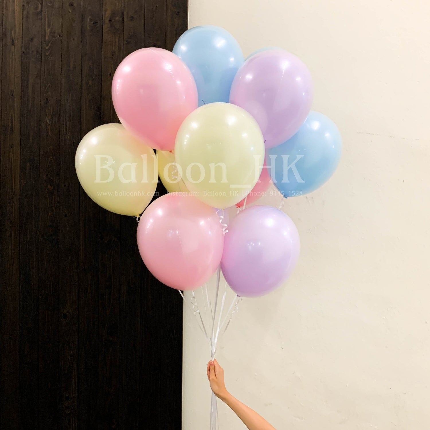 11" 水晶橡膠氣球束