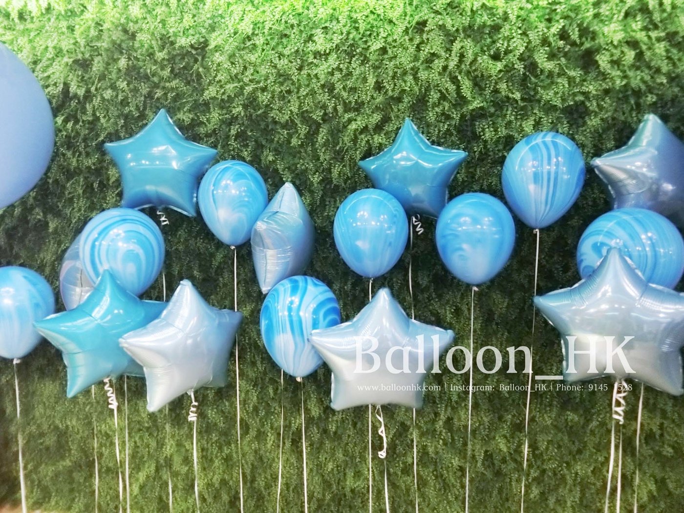 11" 橡膠瑪瑙氣球-藍色