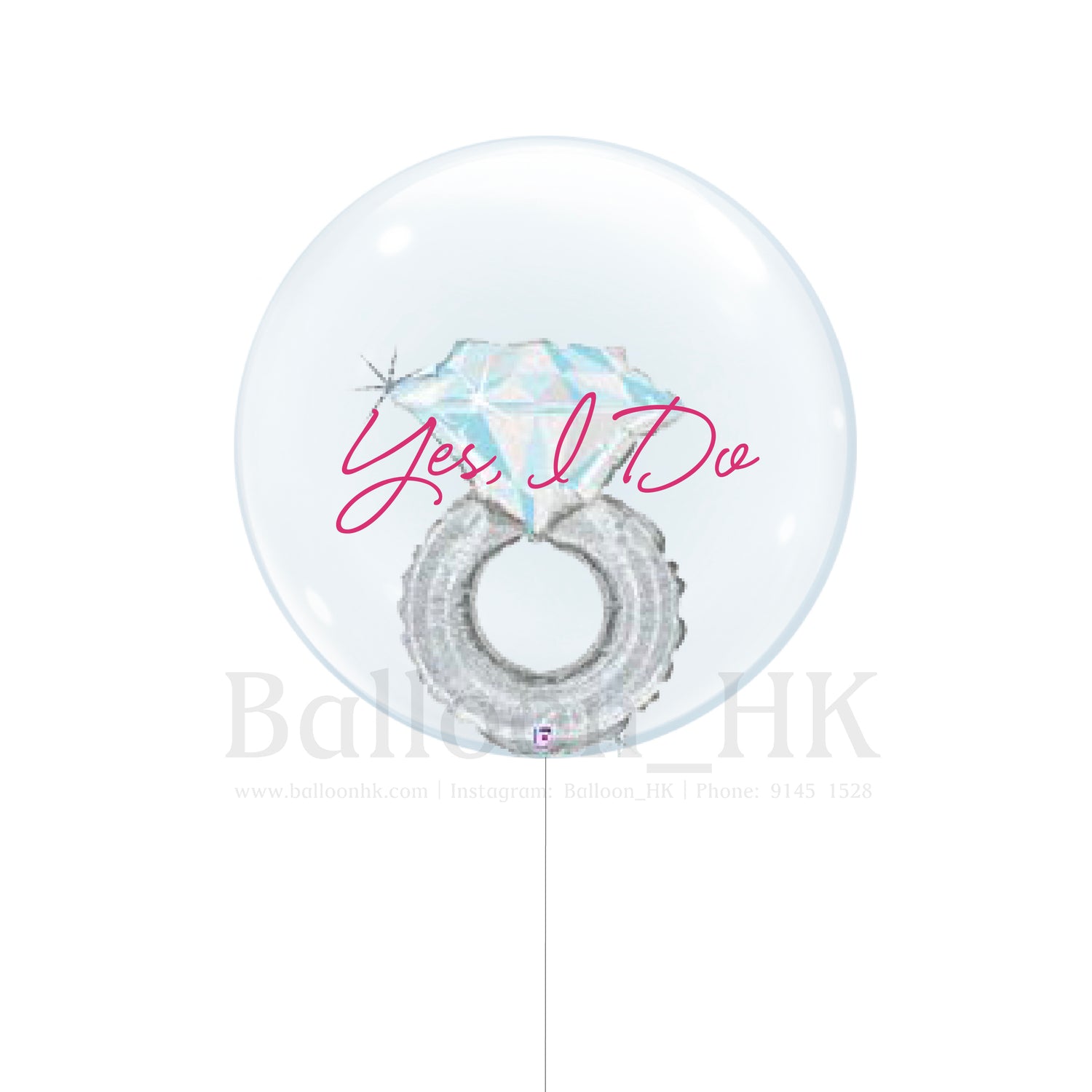 19" 水晶波中戒指 + Msg