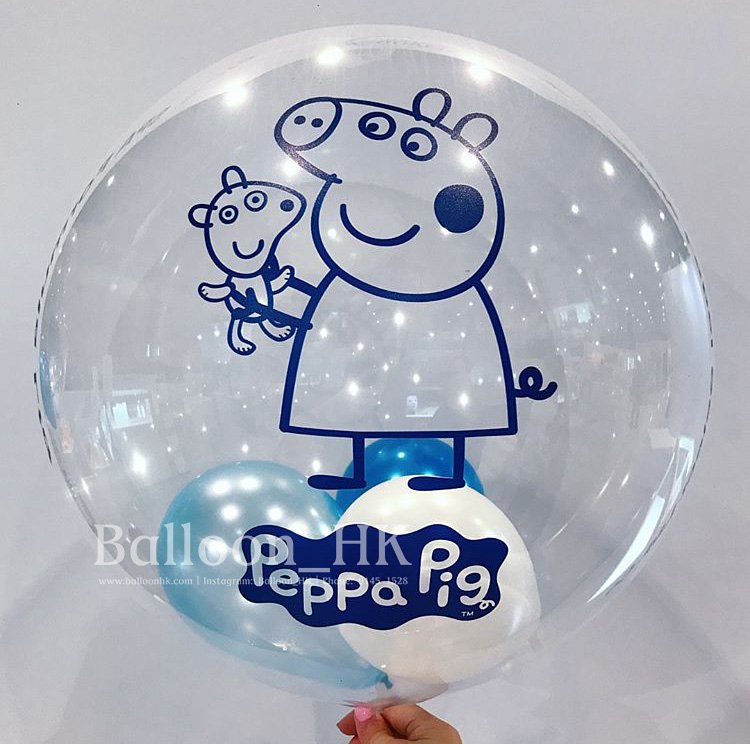 彩印水晶波中波氣球+公司Logo