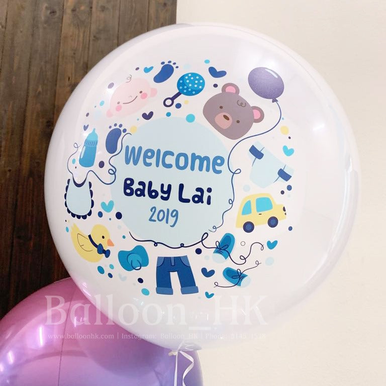 17" 彩印水晶糖果氣球 - Baby Shower