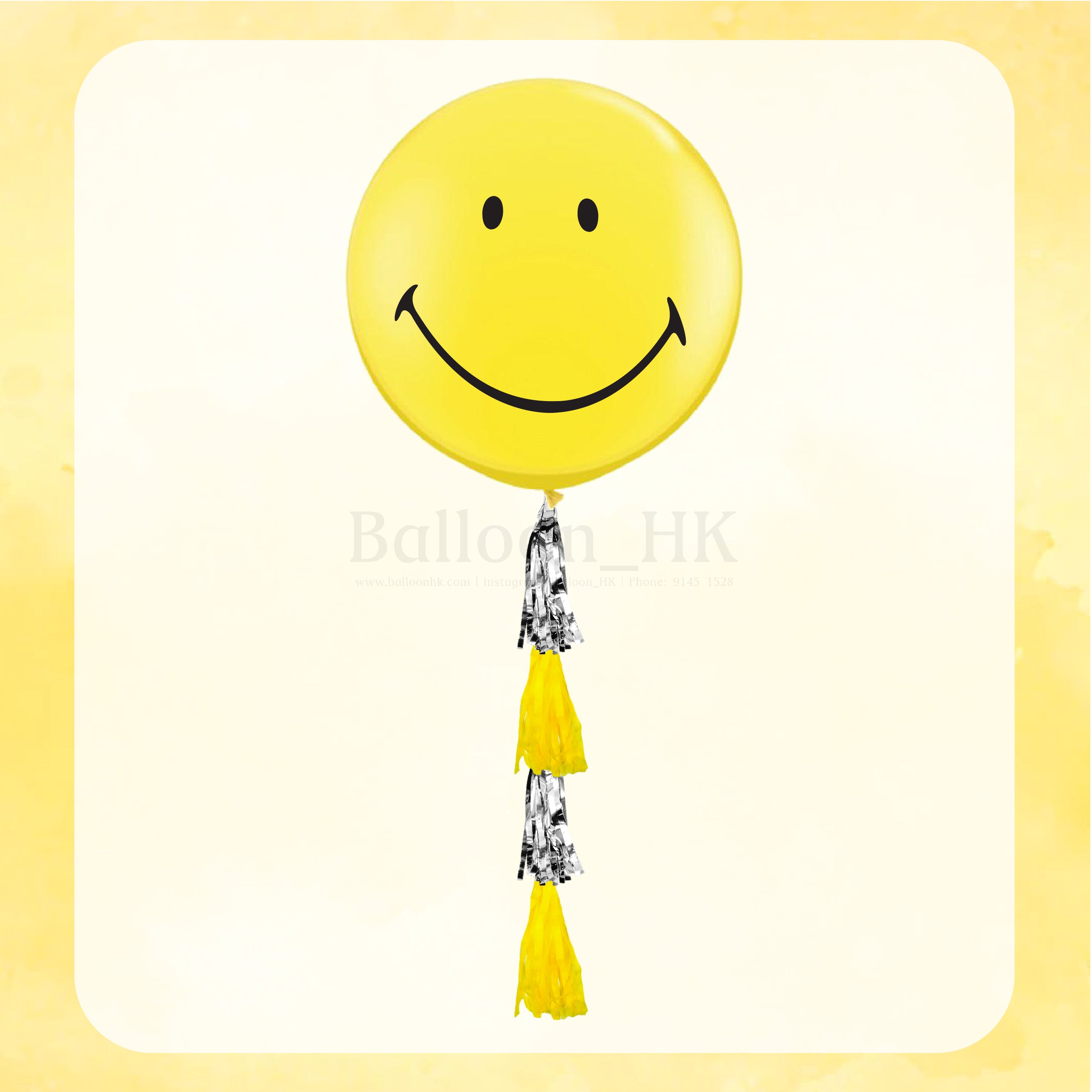 笑哈哈氣球|黃色氣球|派對裝飾氣球|Balloon HK