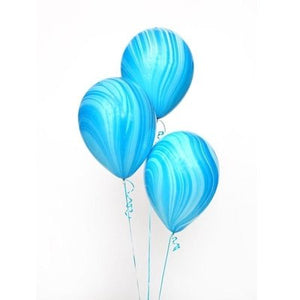 11" 橡膠瑪瑙氣球-藍色