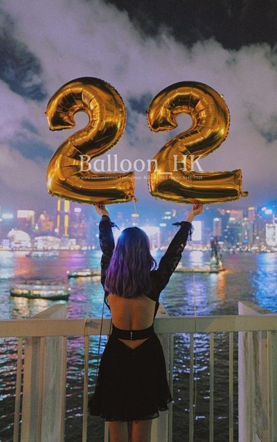 金色40寸數字氣球 2