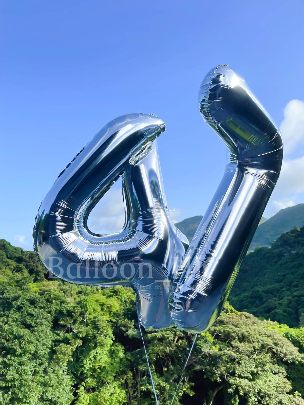 40寸銀色數字氣球