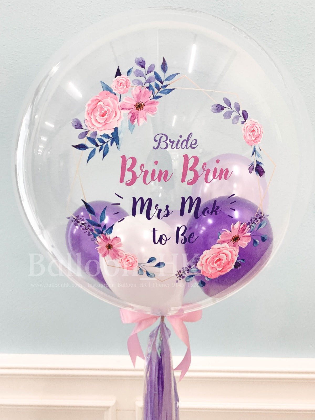 Bridal Shower 彩印水晶波中波+裝飾