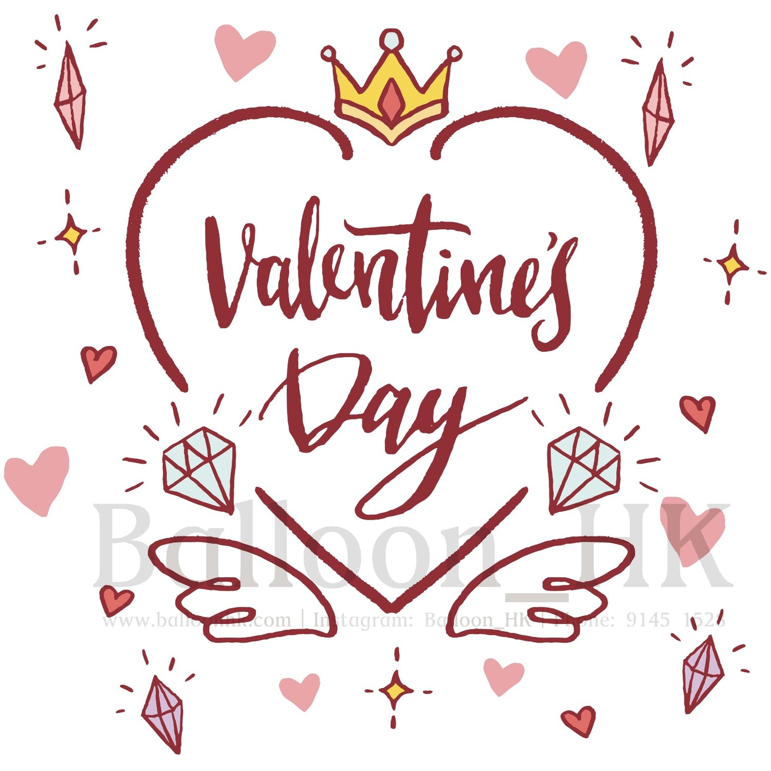 彩印 Template - 情人節款