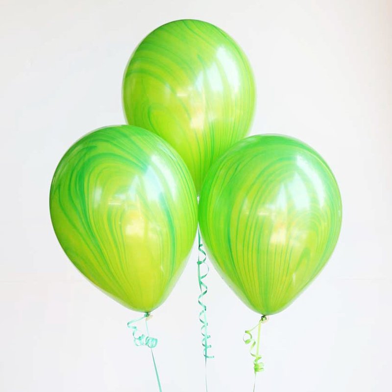 11" 橡膠瑪瑙氣球-西瓜綠