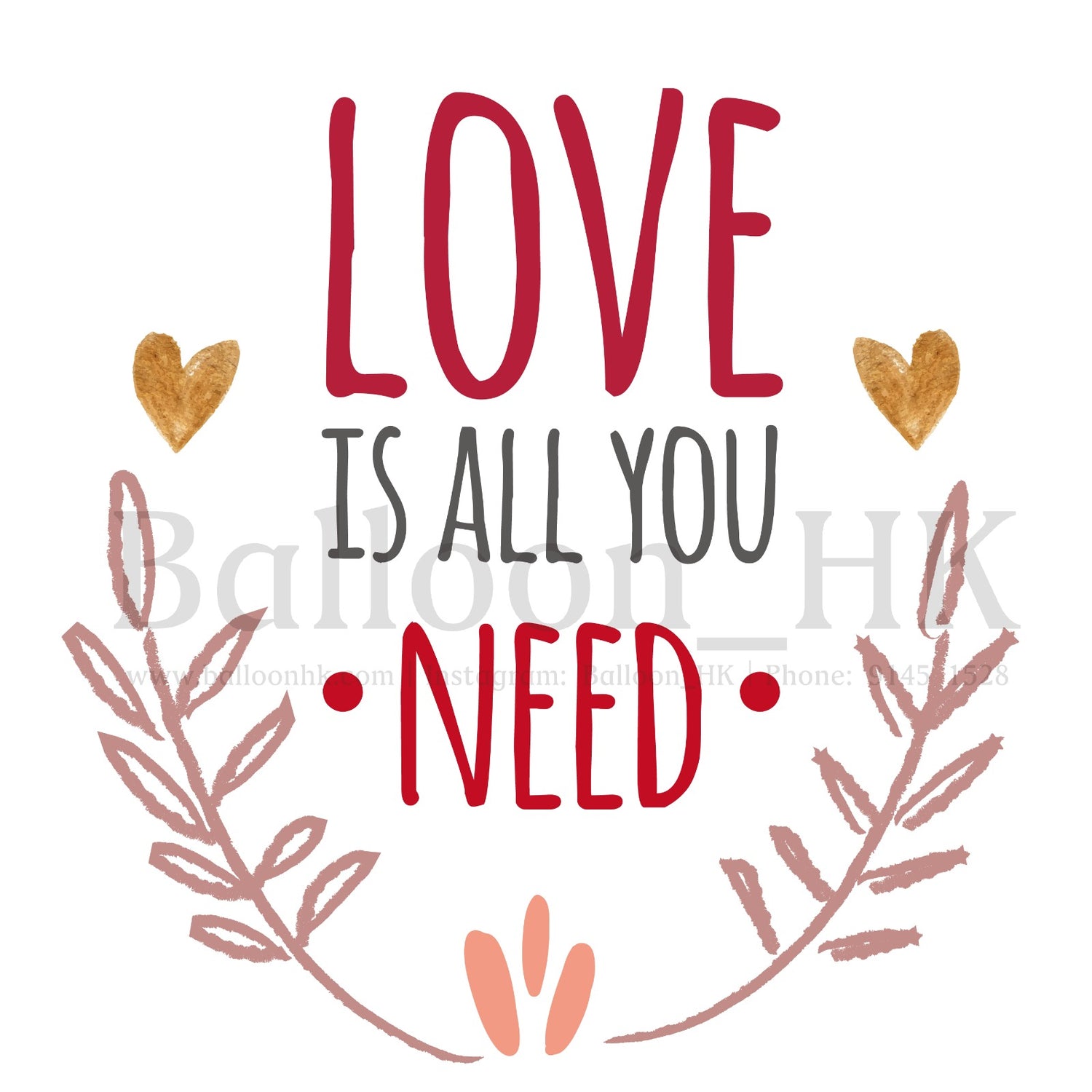 彩印 Template - 情人節款