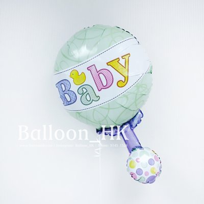 Baby搖鼓|氫氣球|氦氣球|錫紙氣球| BalloonHK