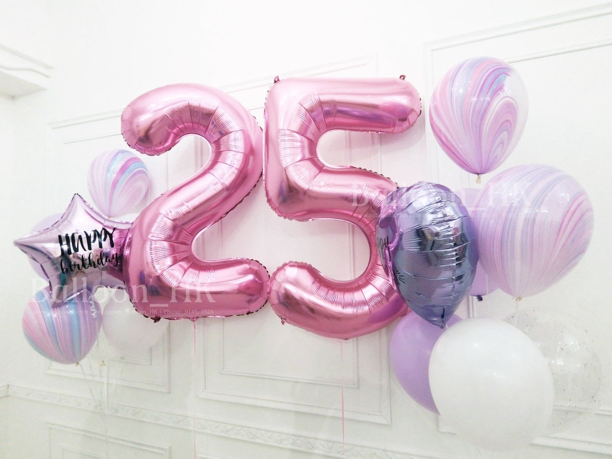 Double Digit 小型生日氣球套裝|生日氣球 |生日氣球set | Birthday balloon | BalloonHK