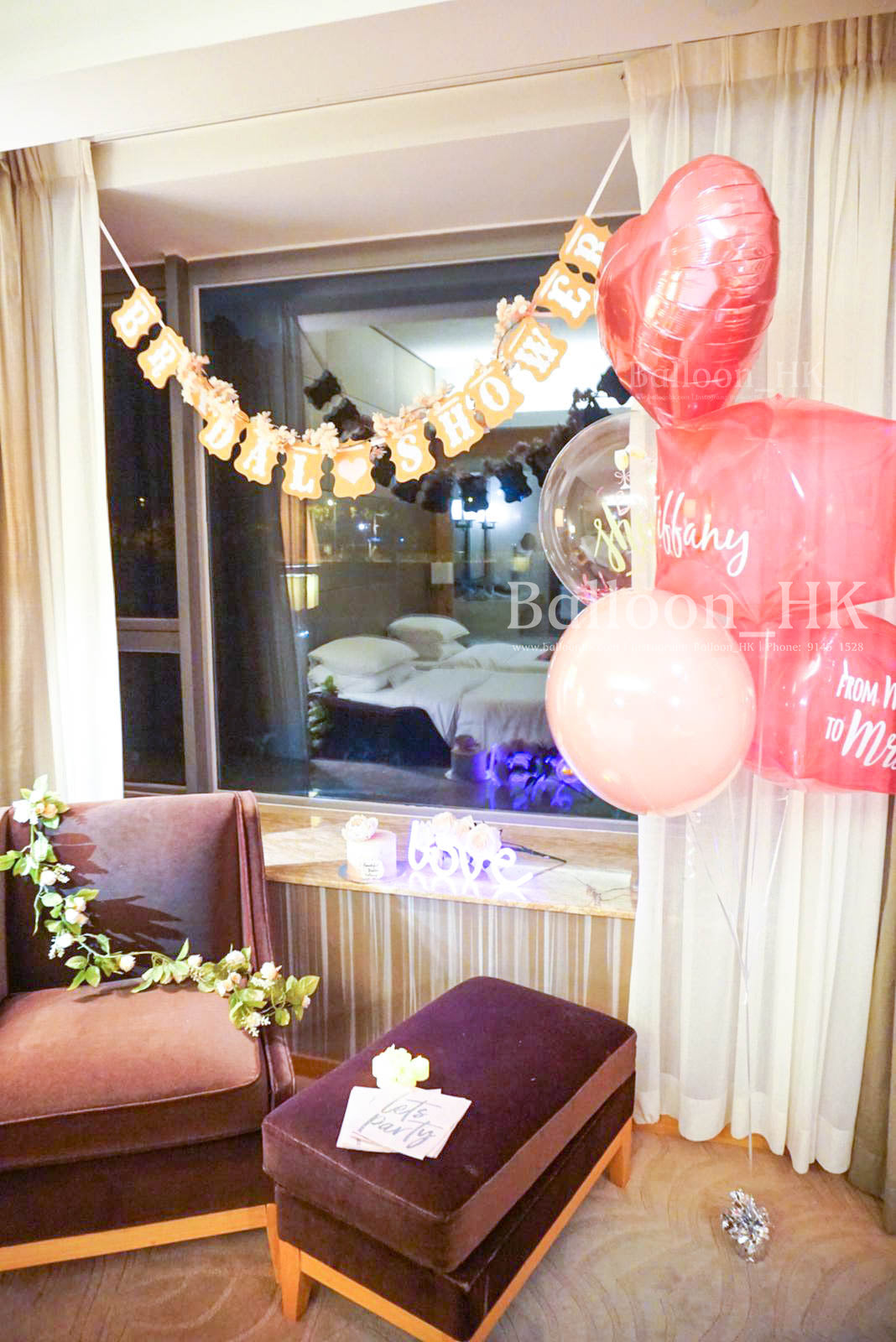 婚前派對氣球|bridal shower佈置|bridal shower氣球| BalloonHK