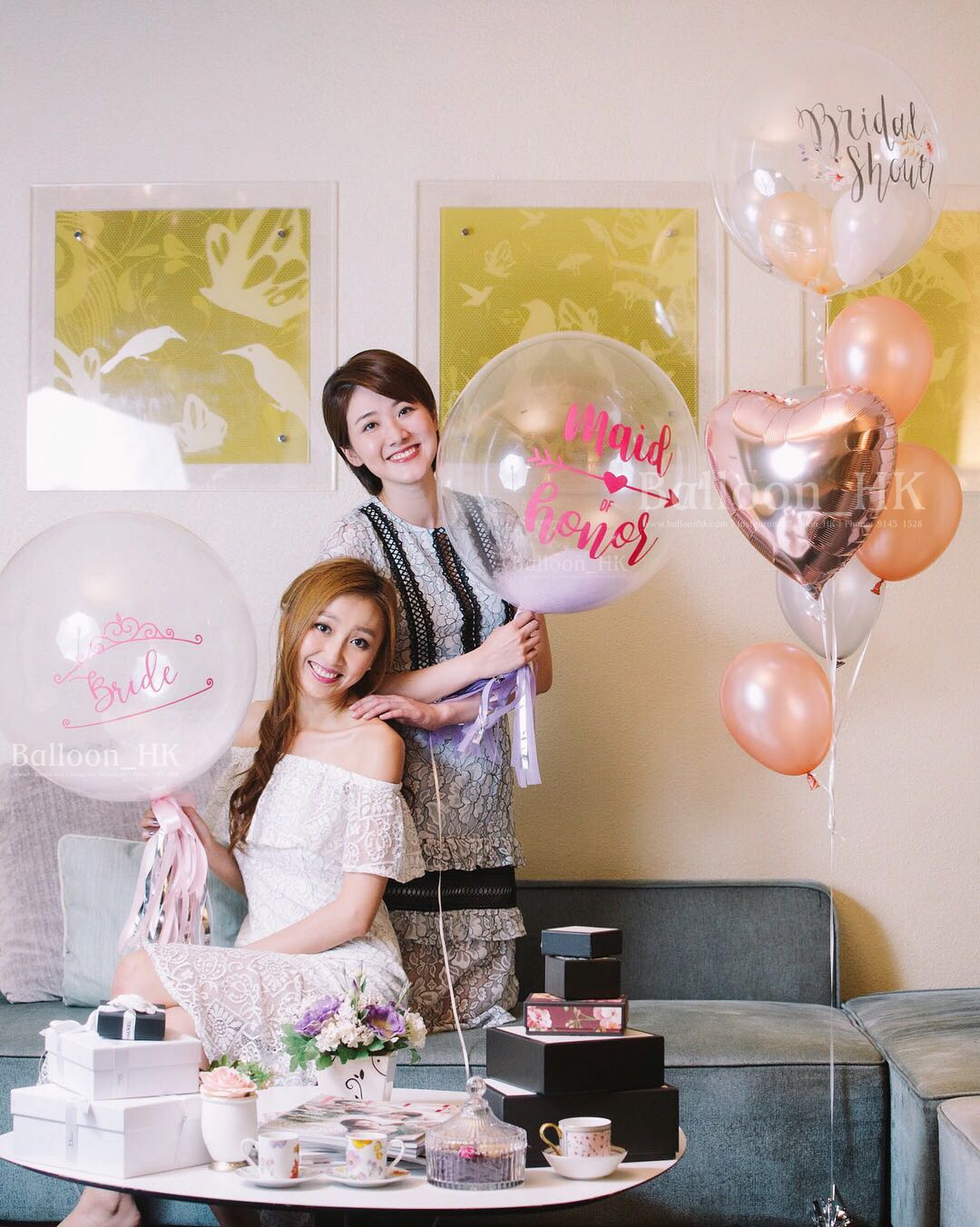 婚前派對pai s|bridal shower佈置|bridal shower氣球| BalloonHK