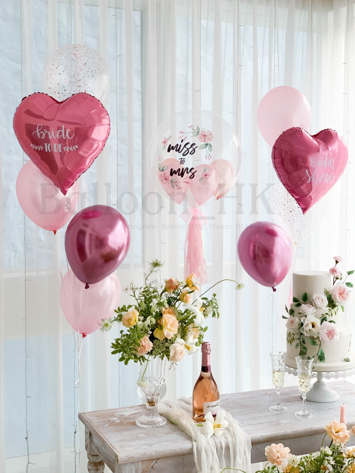 婚前派對氣球|婚前派對佈置|婚期派對氣球| BalloonHK
