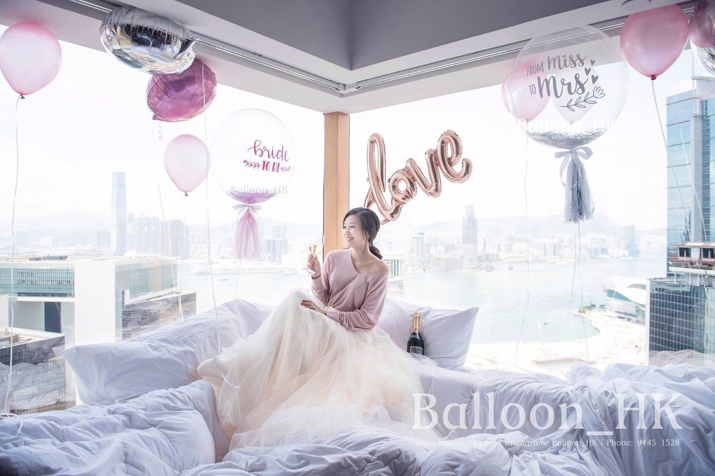 婚前派對氣球|bridal shower佈置|bridal shower氣球| BalloonHK
