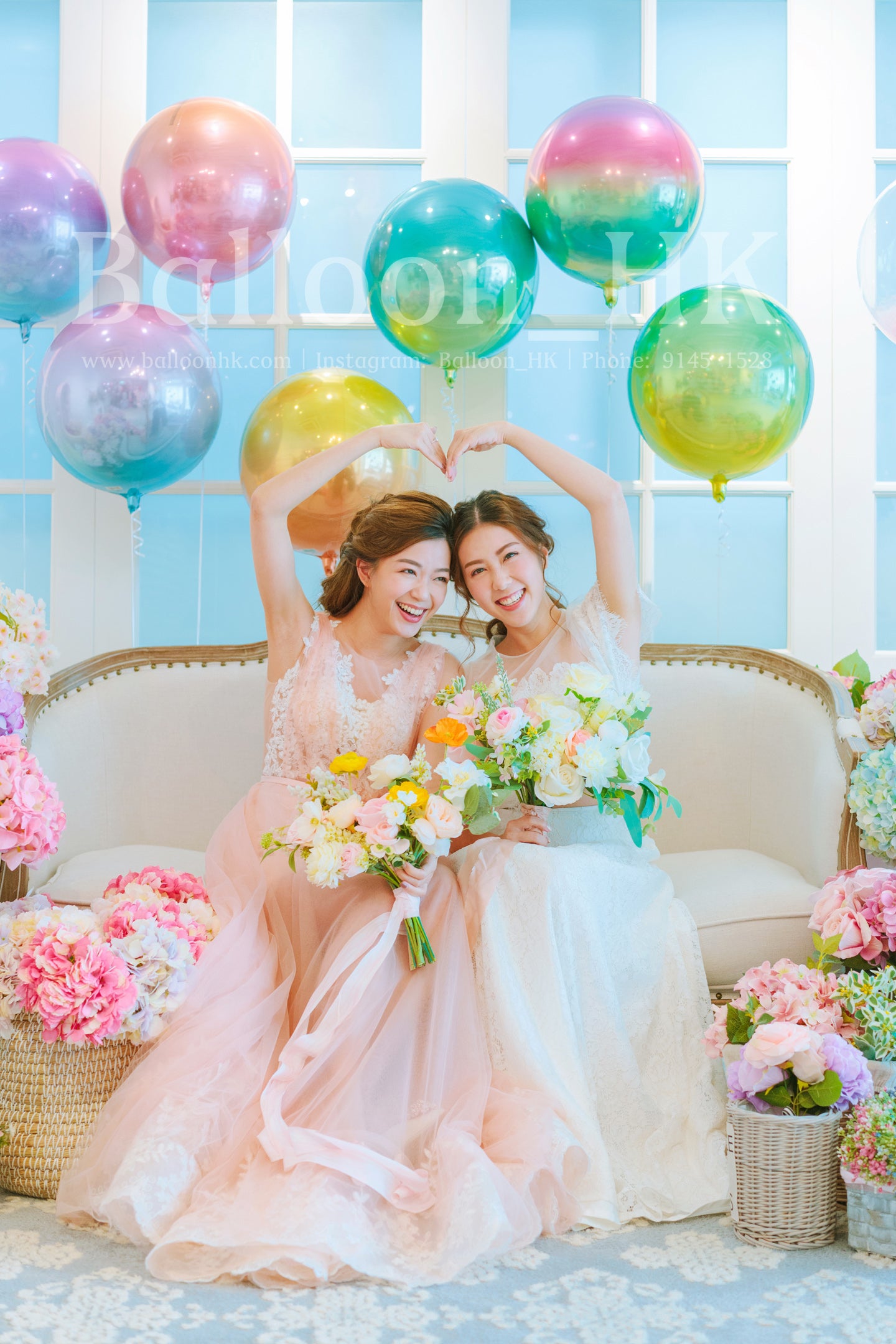 婚前派對氣球|影樓拍攝|bridal shower氣球| Balloon HK